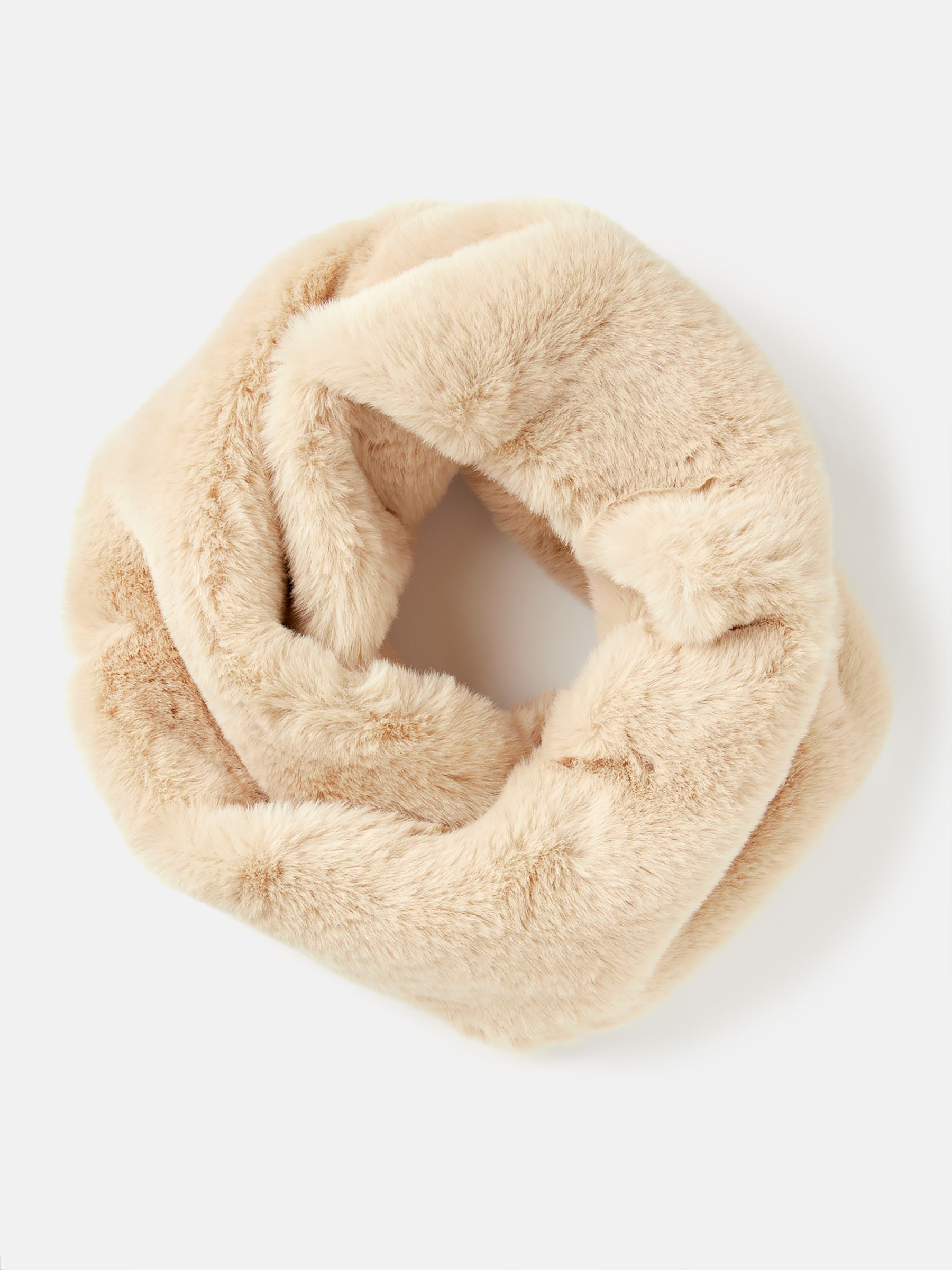 Nelle Oatmeal Faux Fur Snood Scarf - Image 3 of 4