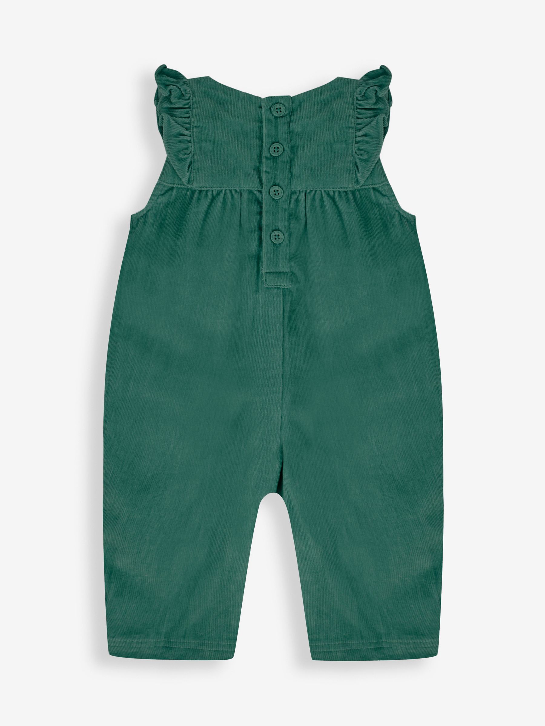 Green Girls' Hedgehog Embroidered Cord Dungarees - Image 2 of 3