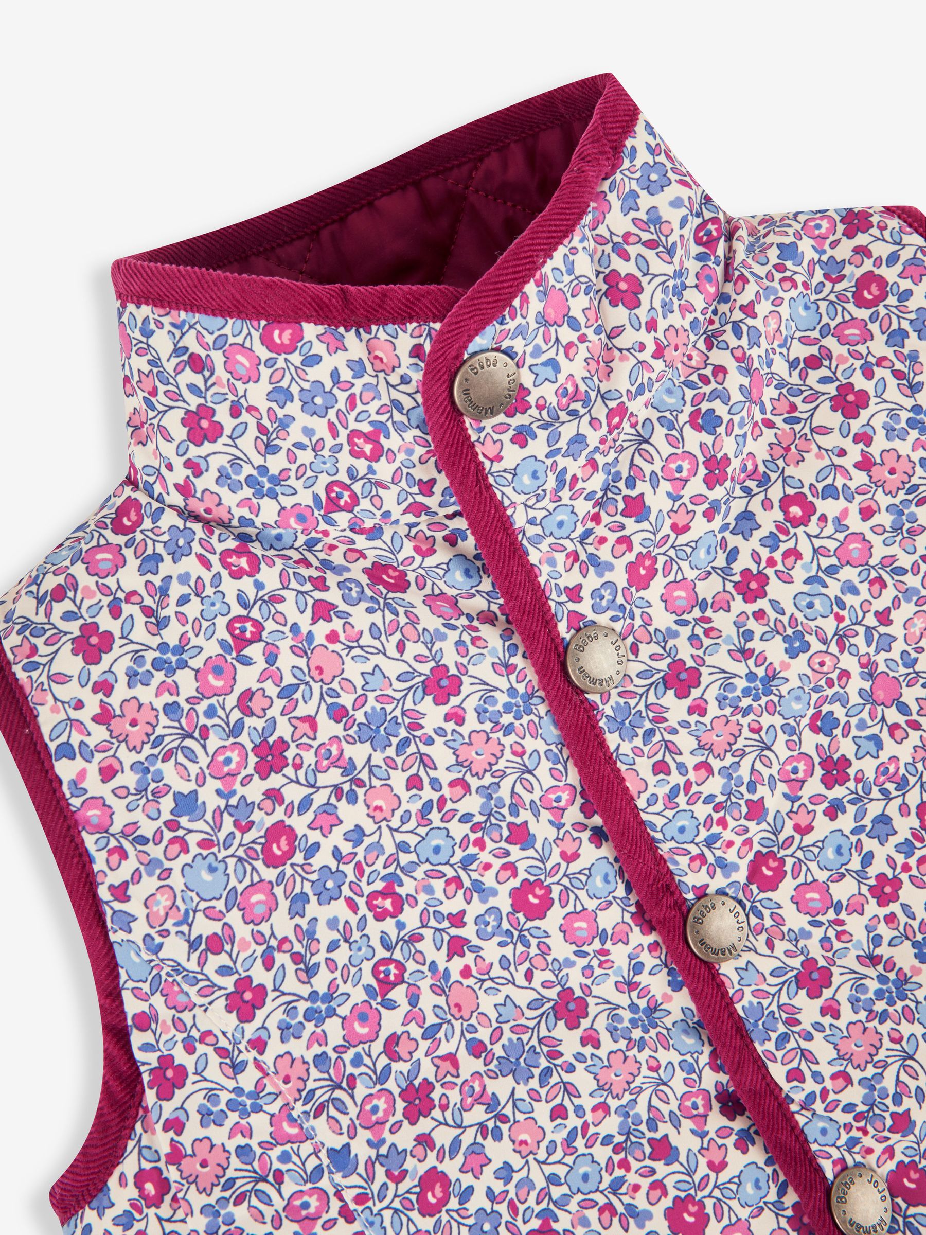 Berry Girls' Reversible Quilted Gilet - Image 2 of 2