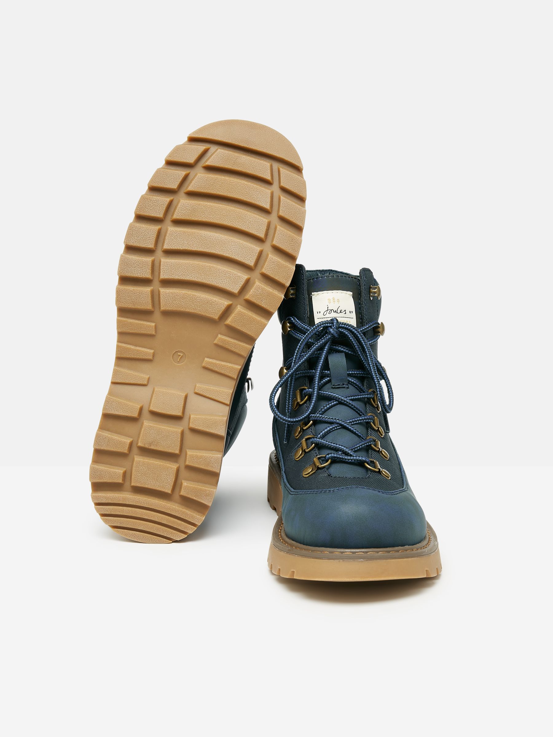 Kendall Navy Lace-Up Boots - Image 4 of 8