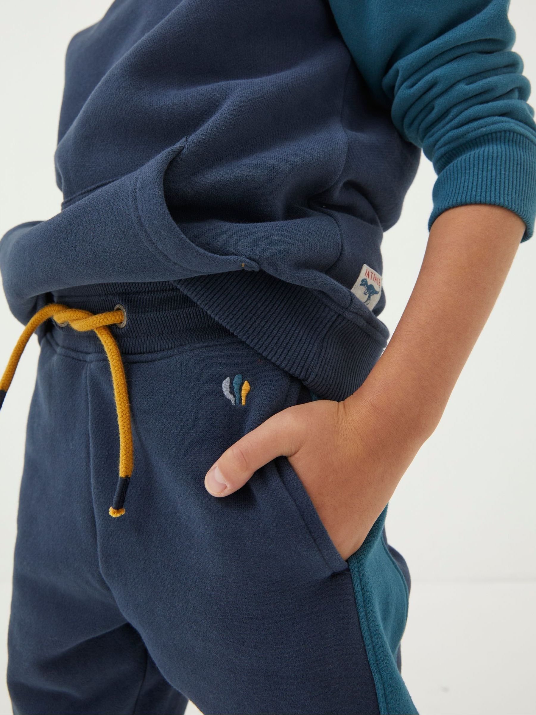 Blue Colourblock Joggers - Image 3 of 4