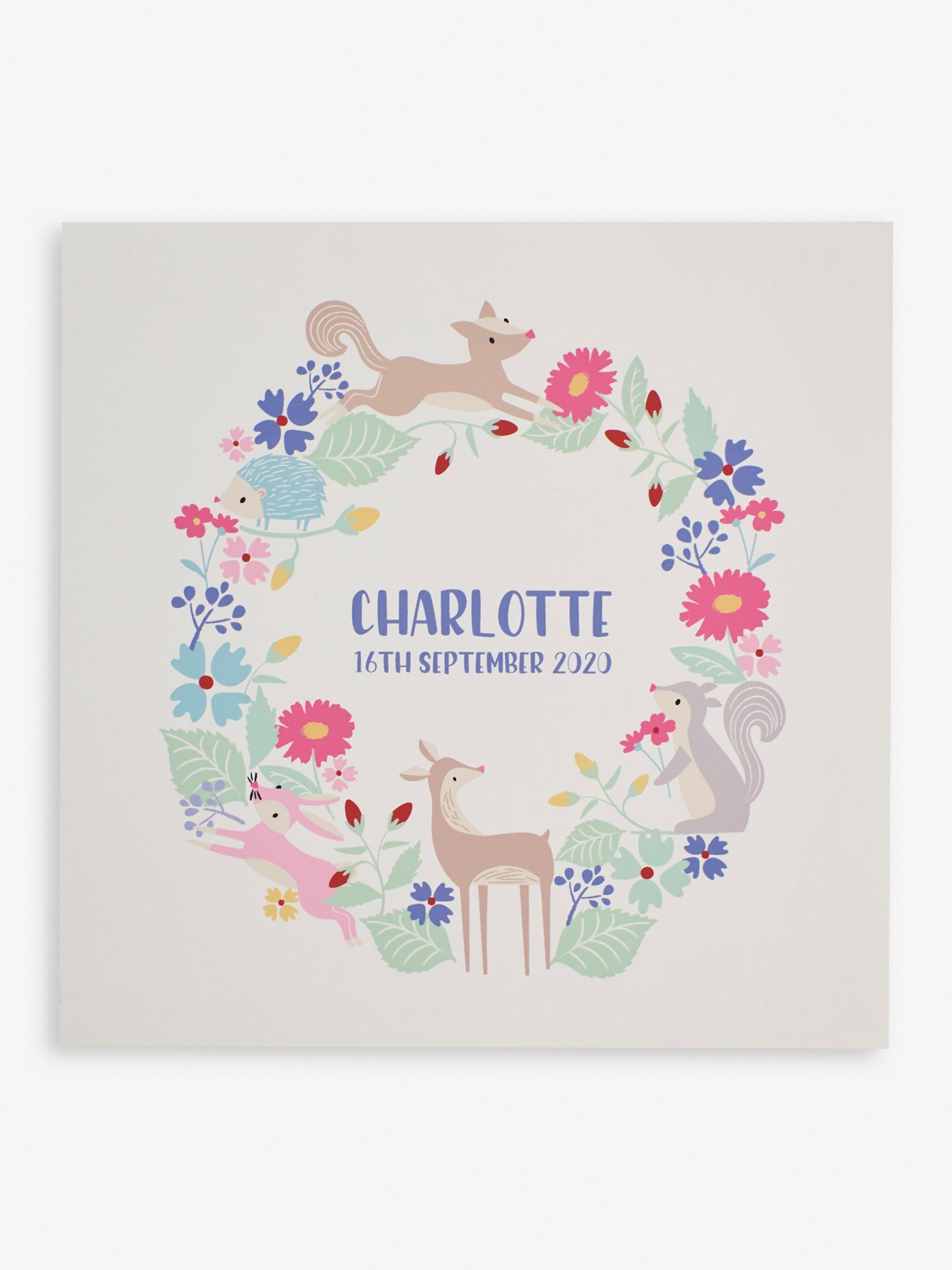 Personalised Pastel Woodland Print - Image 2 of 2