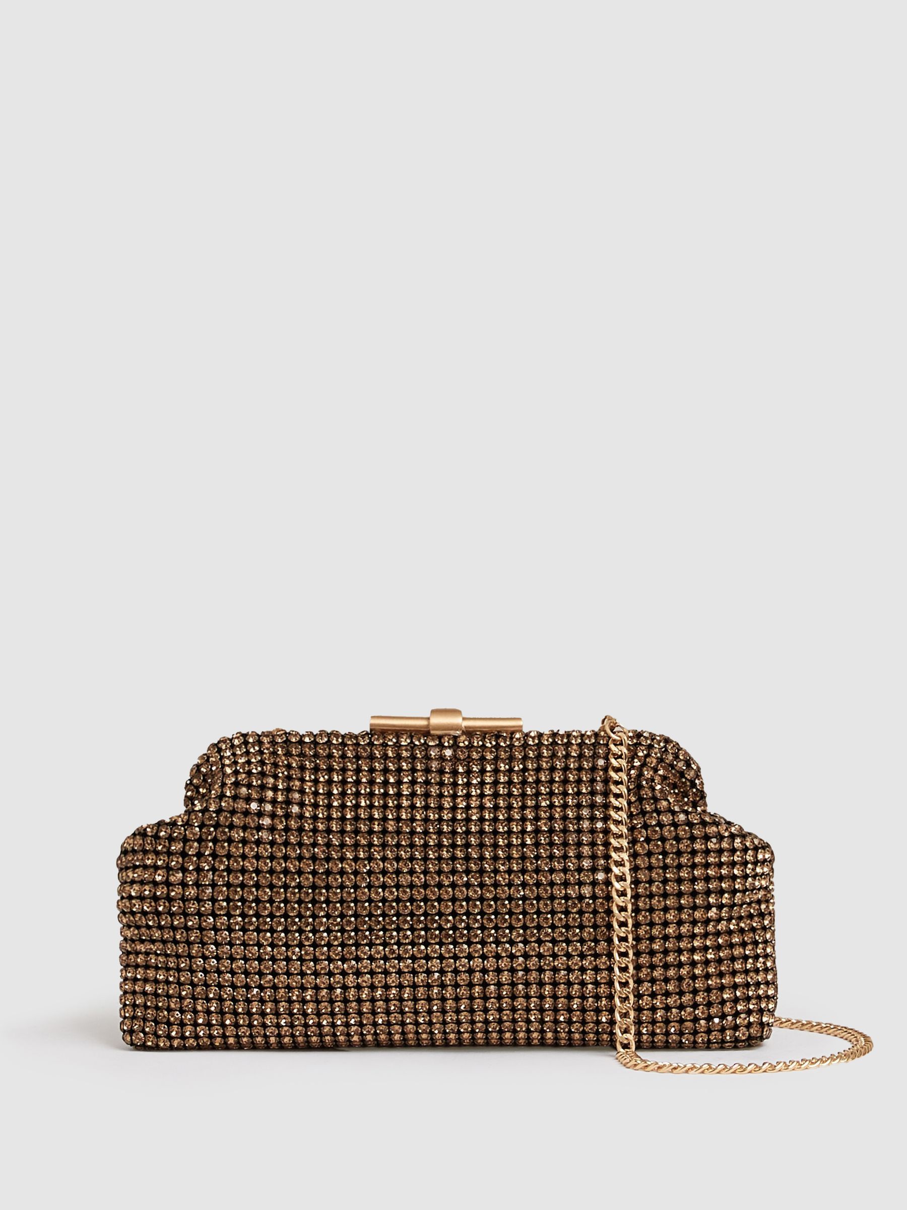 Embellished Clutch Bag in Gold - image 4