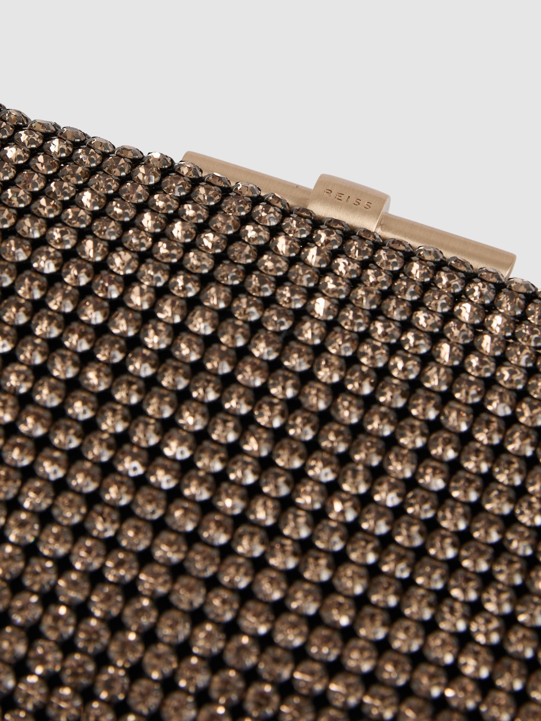 Embellished Clutch Bag in Gold - Image 5 of 6