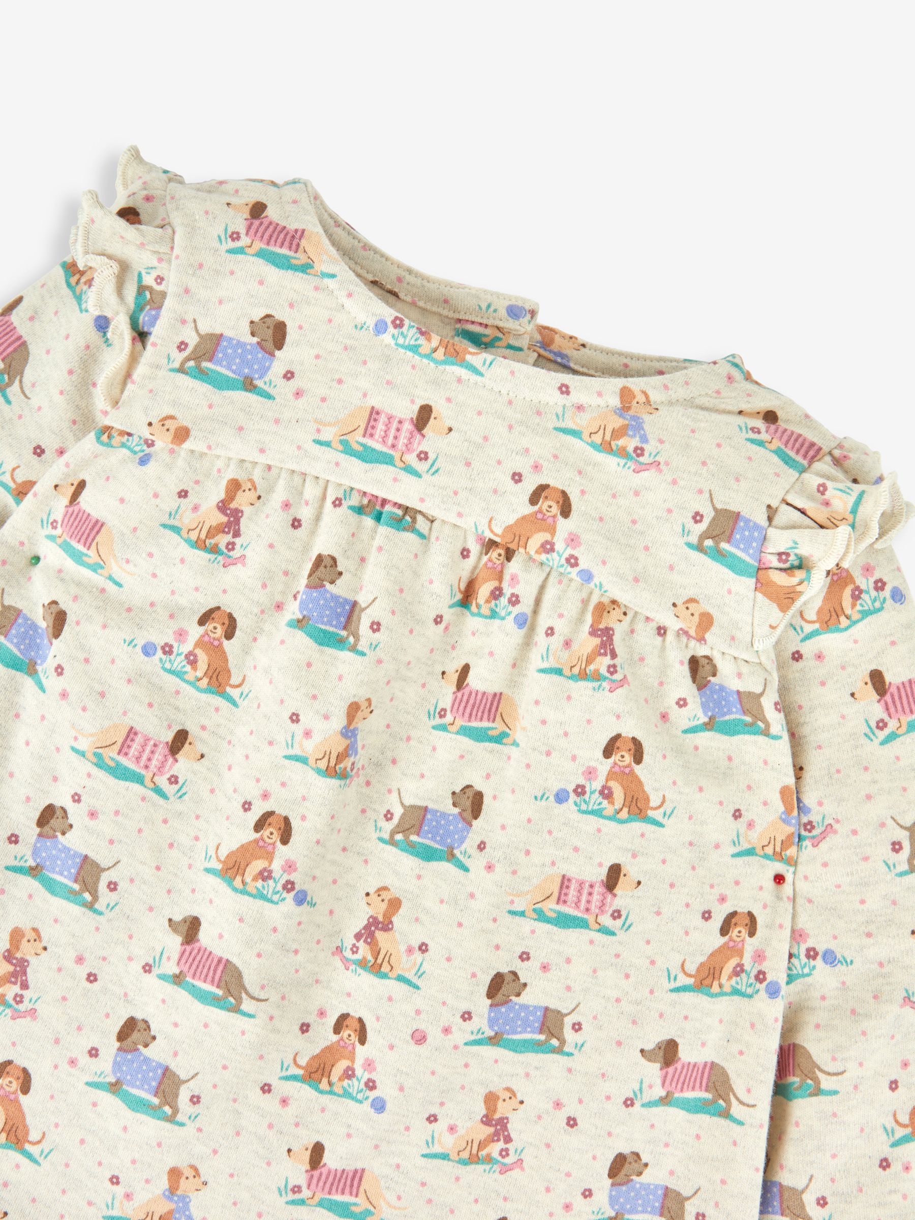 Oatmeal Girls' Pretty Sausage Dog Tunic & Leggings Set - Image 3 of 5
