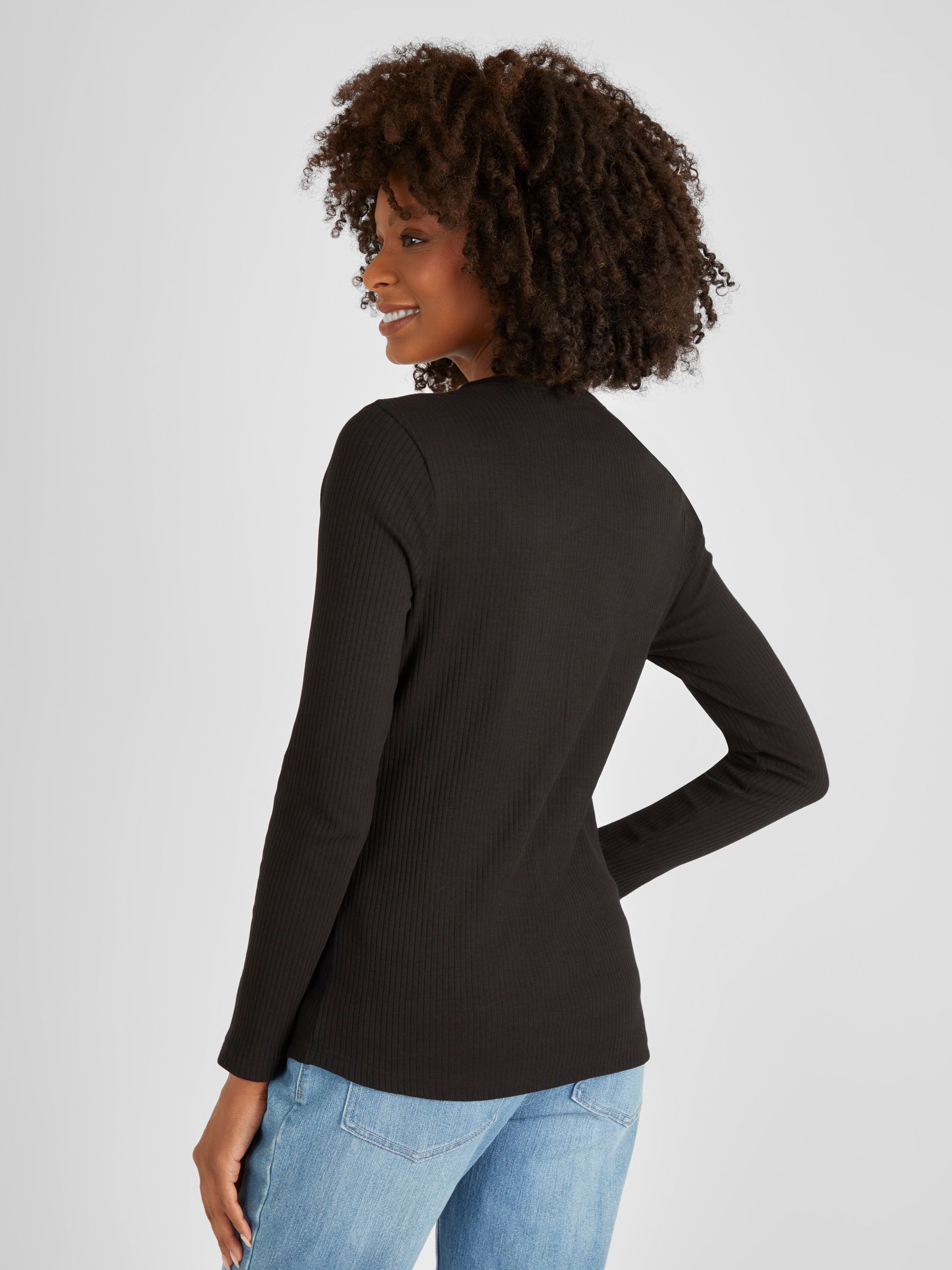 Black Popper Front Maternity Top - Image 2 of 4