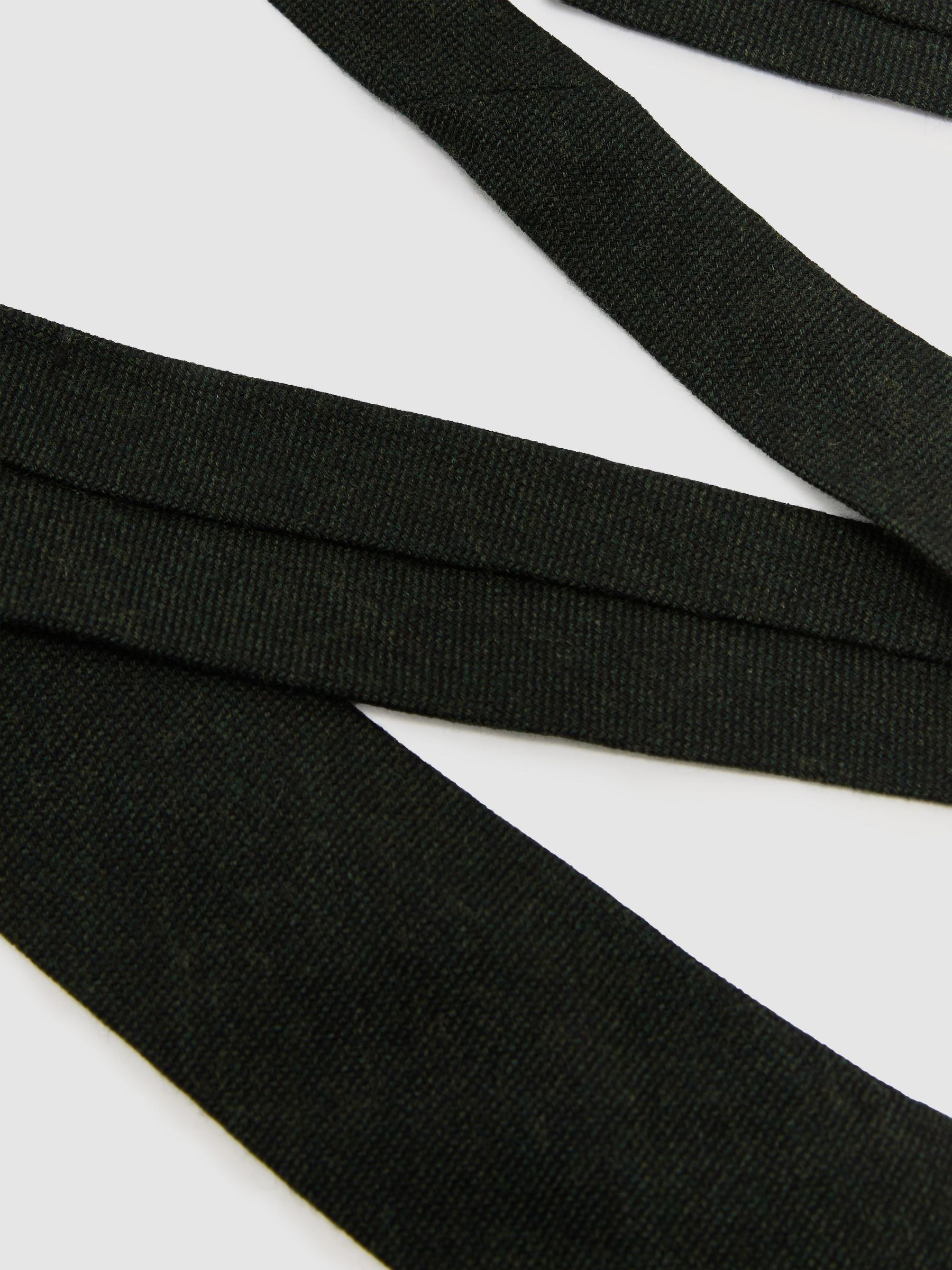 Wool Woven Unlined Tie in Forest Green - Image 5 of 5
