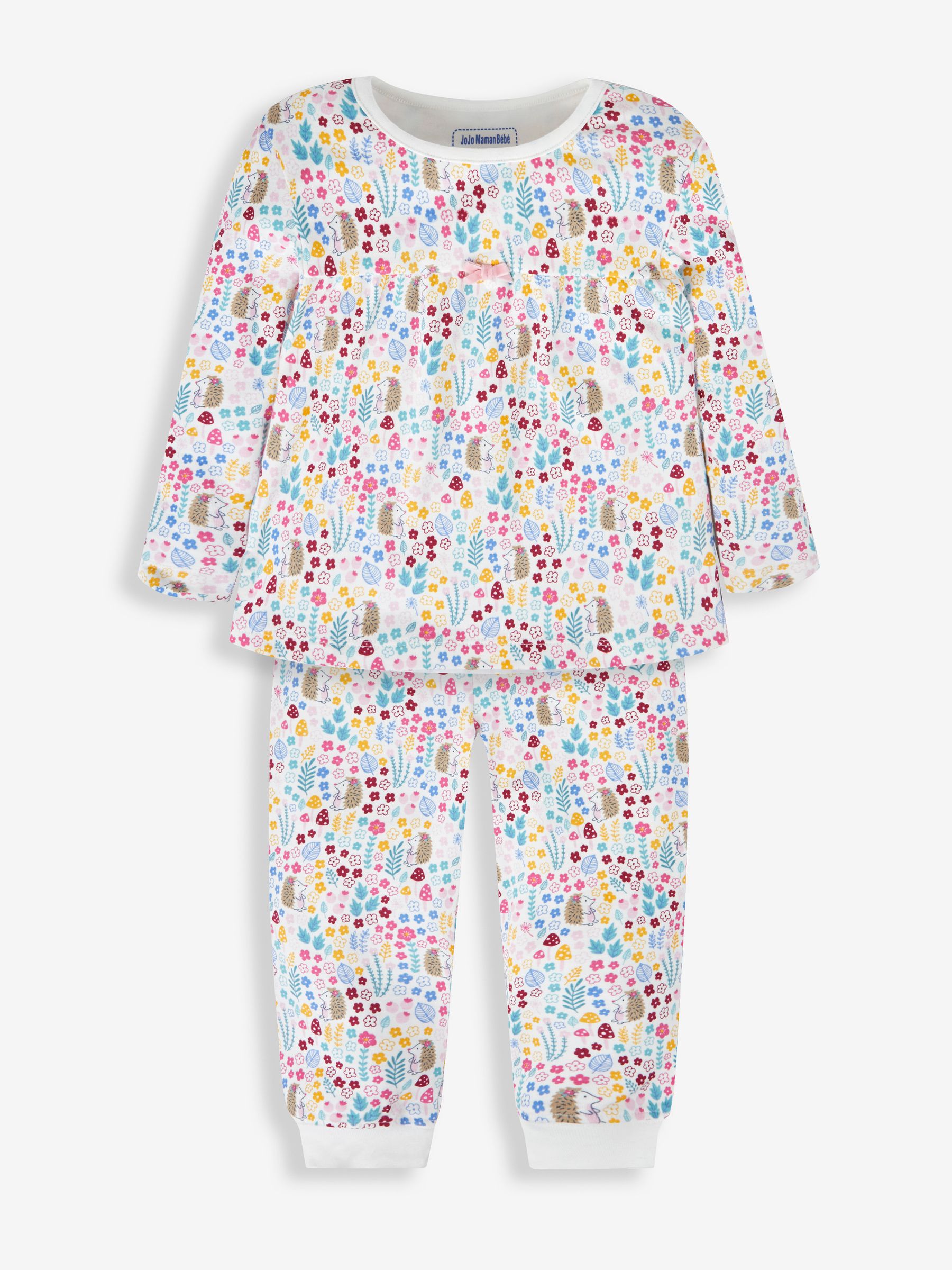 Cream 2-Pack Hedgehog Jersey Pyjamas - Image 2 of 10