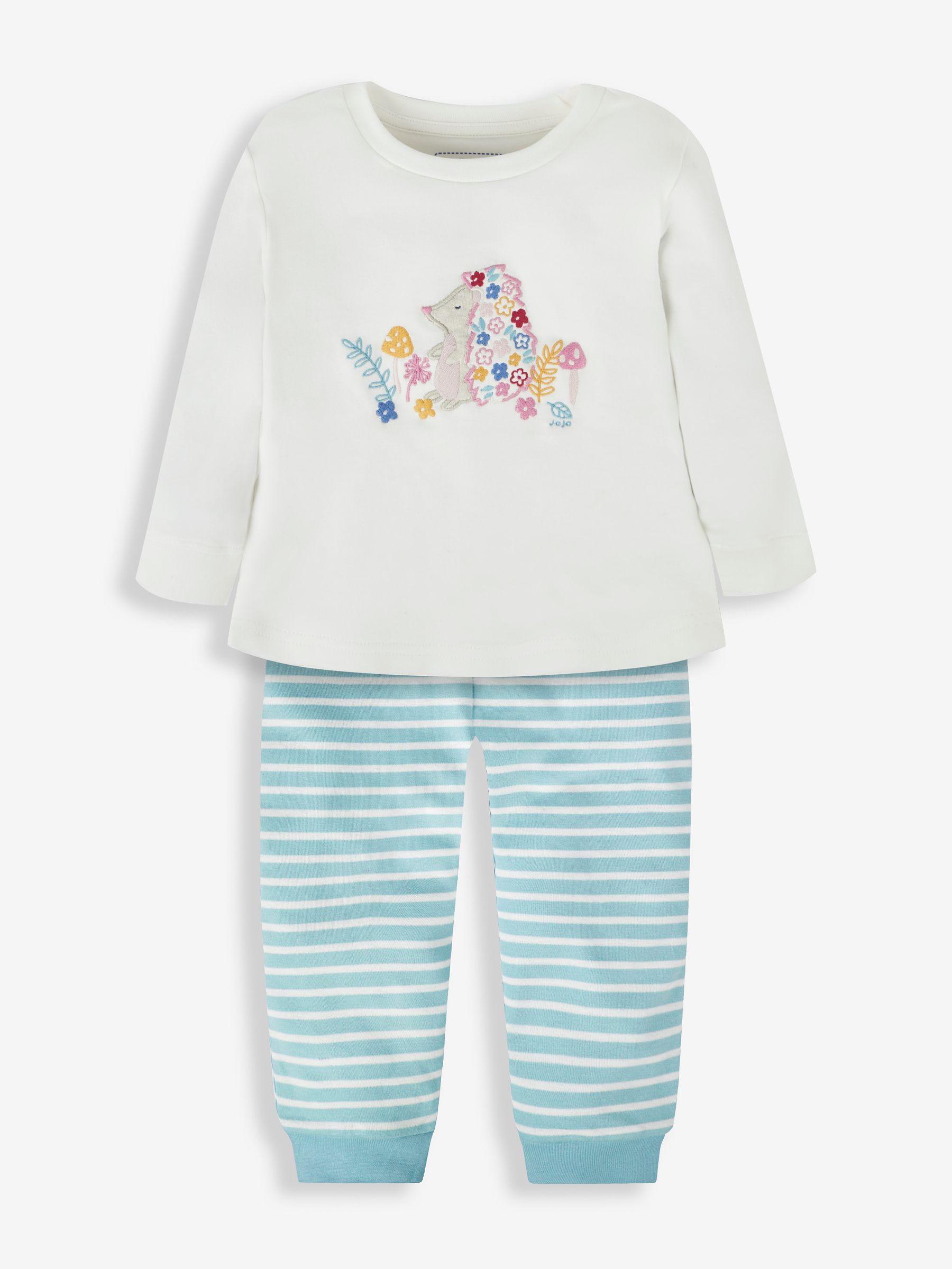 Cream 2-Pack Hedgehog Jersey Pyjamas - Image 3 of 10