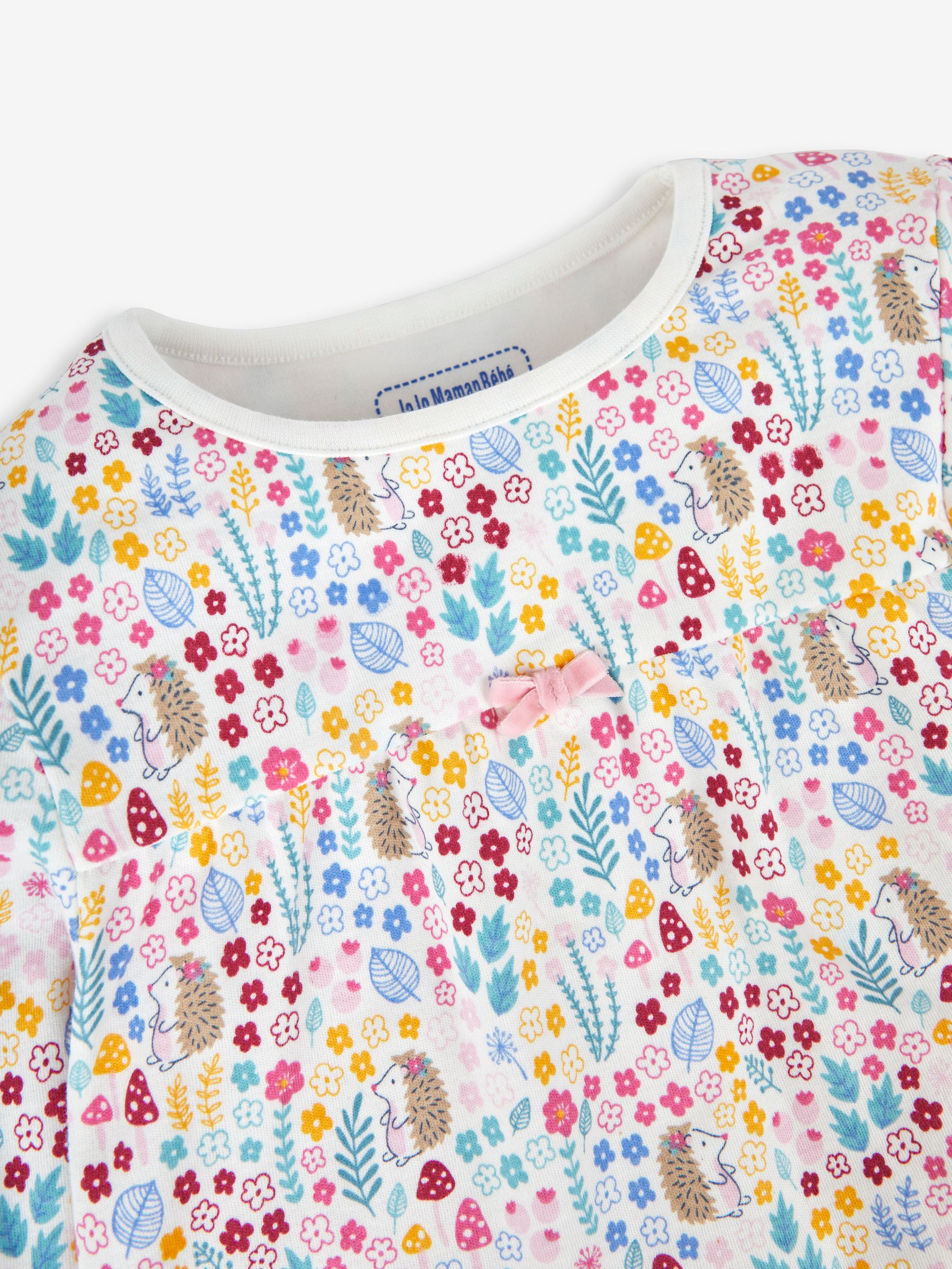 Cream 2-Pack Hedgehog Jersey Pyjamas - Image 7 of 10