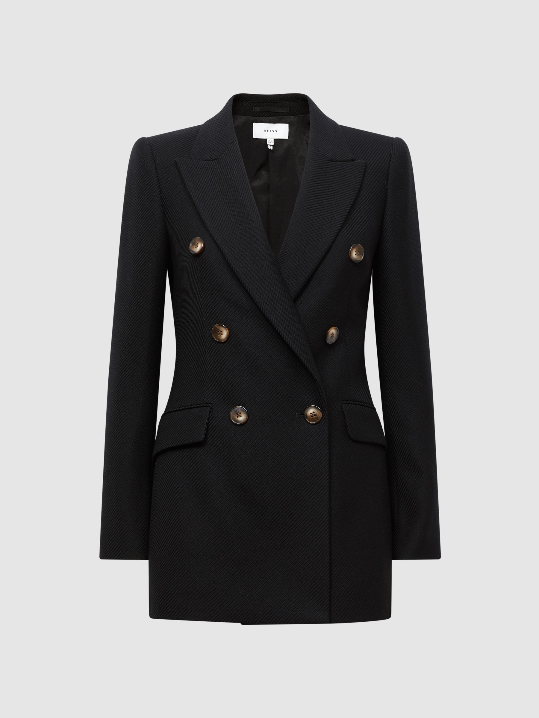 ジャケット・アウター Double Breasted Twill Long Blazer Double Breasted Twill Long Blazer ジャケット・アウター
