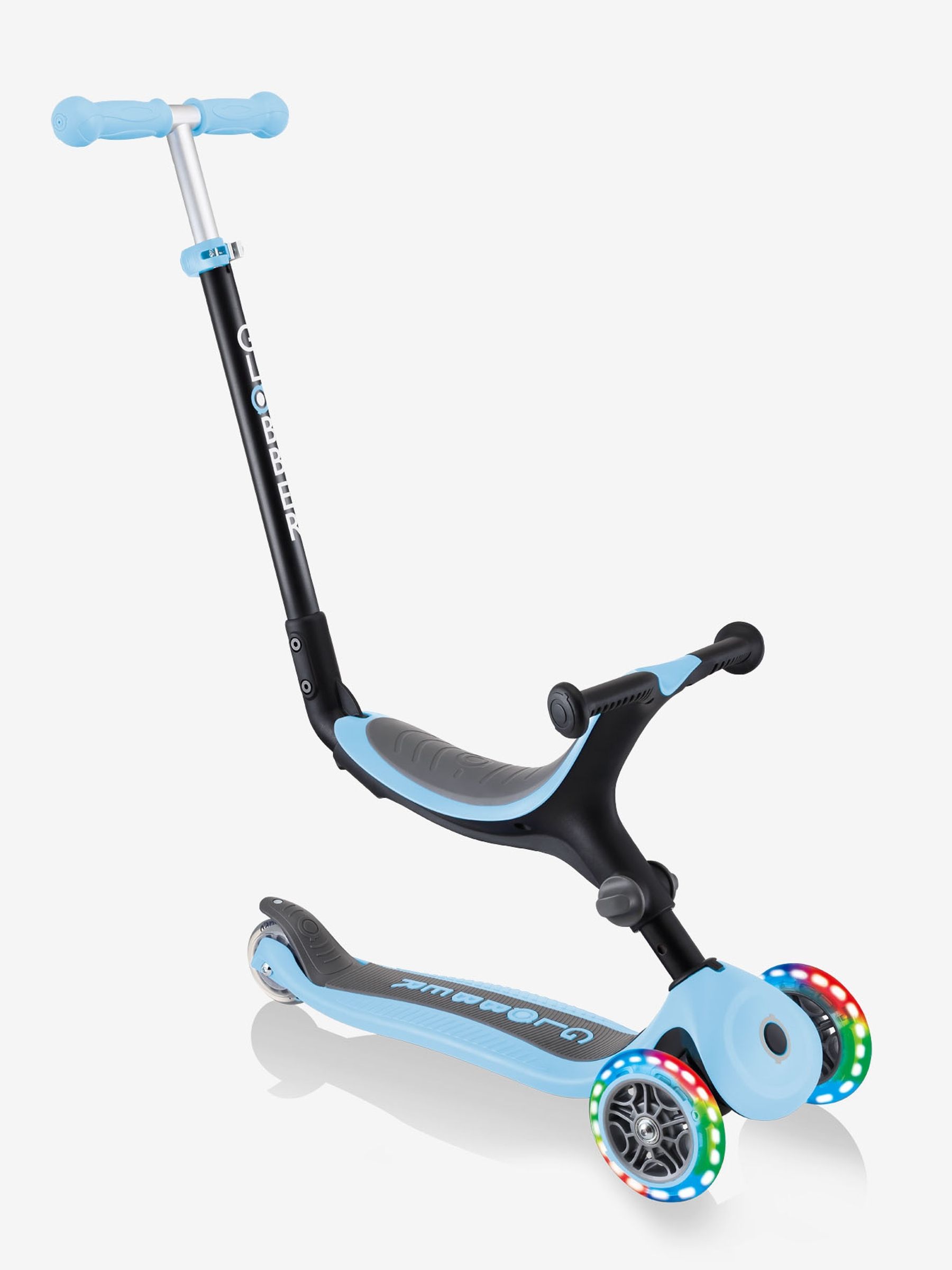 Blue Globber Go Up Foldable Lights Scooter - Image 1 of 10