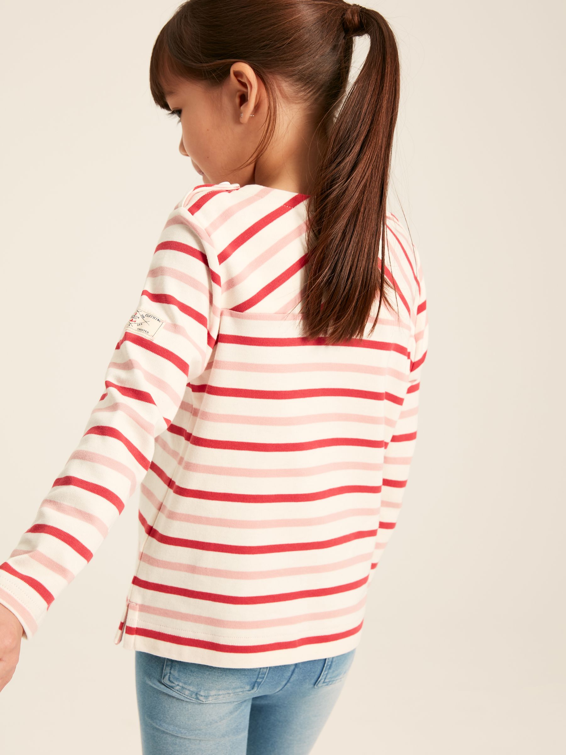 Harbour Pink Striped Long Sleeve Jersey Top - Image 2 of 5