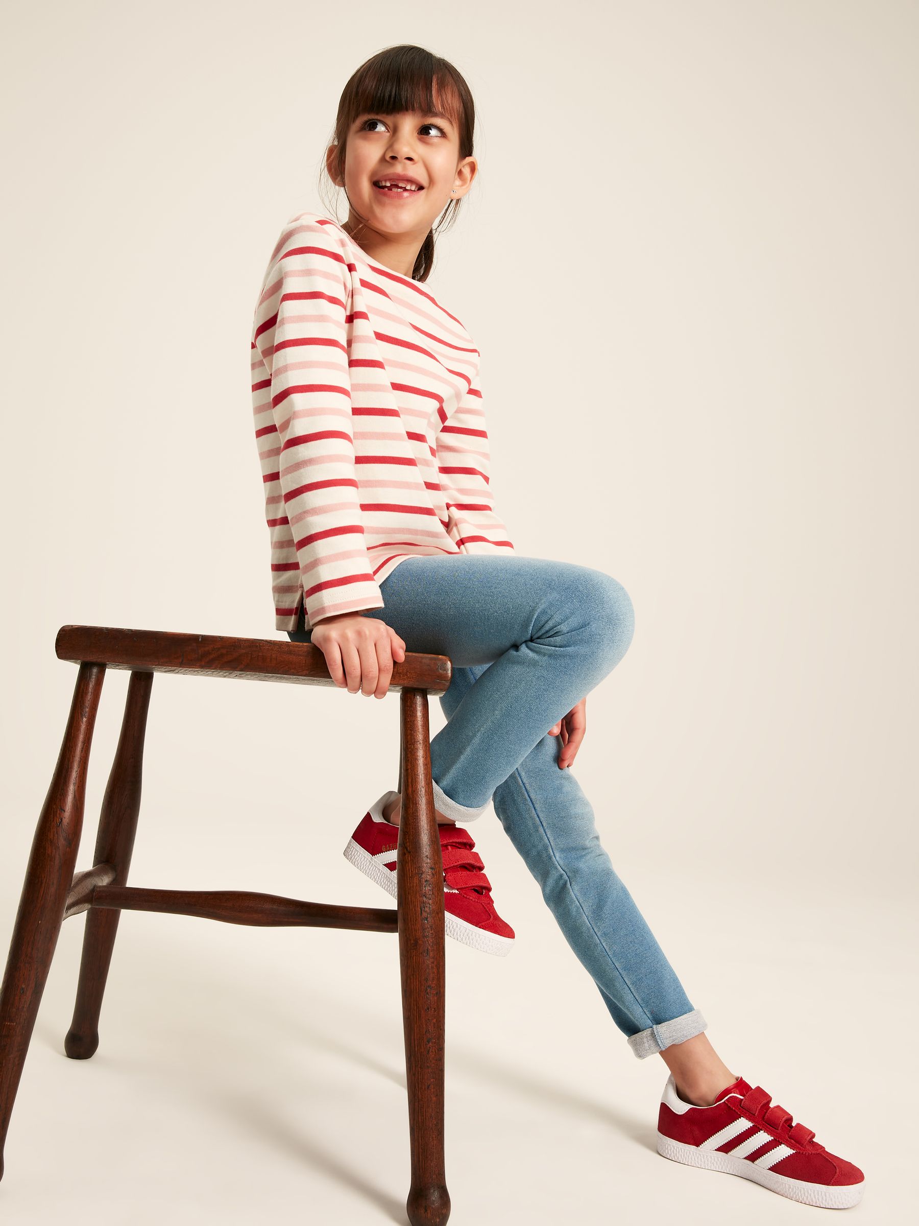 Harbour Pink Striped Long Sleeve Jersey Top - Image 3 of 5