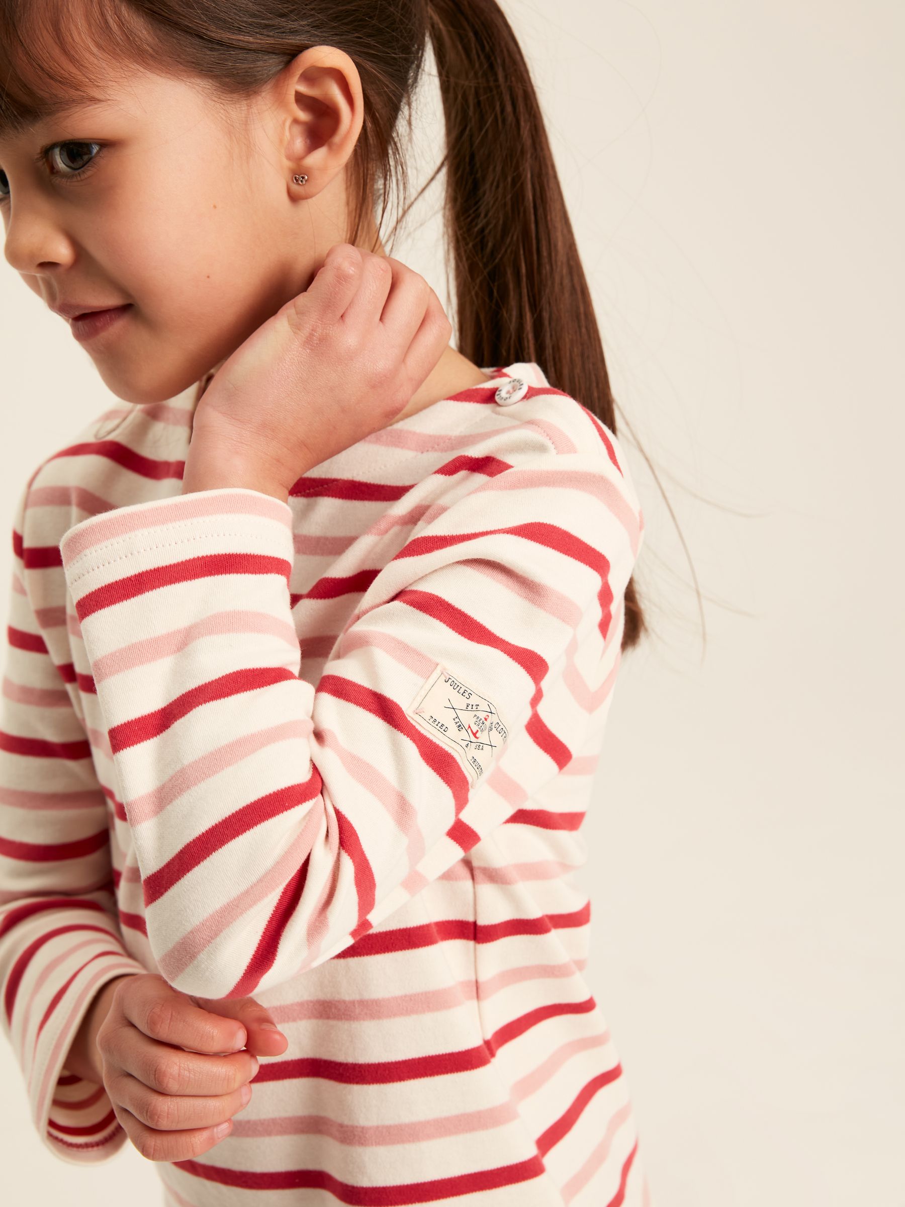 Harbour Pink Striped Long Sleeve Jersey Top - Image 5 of 5