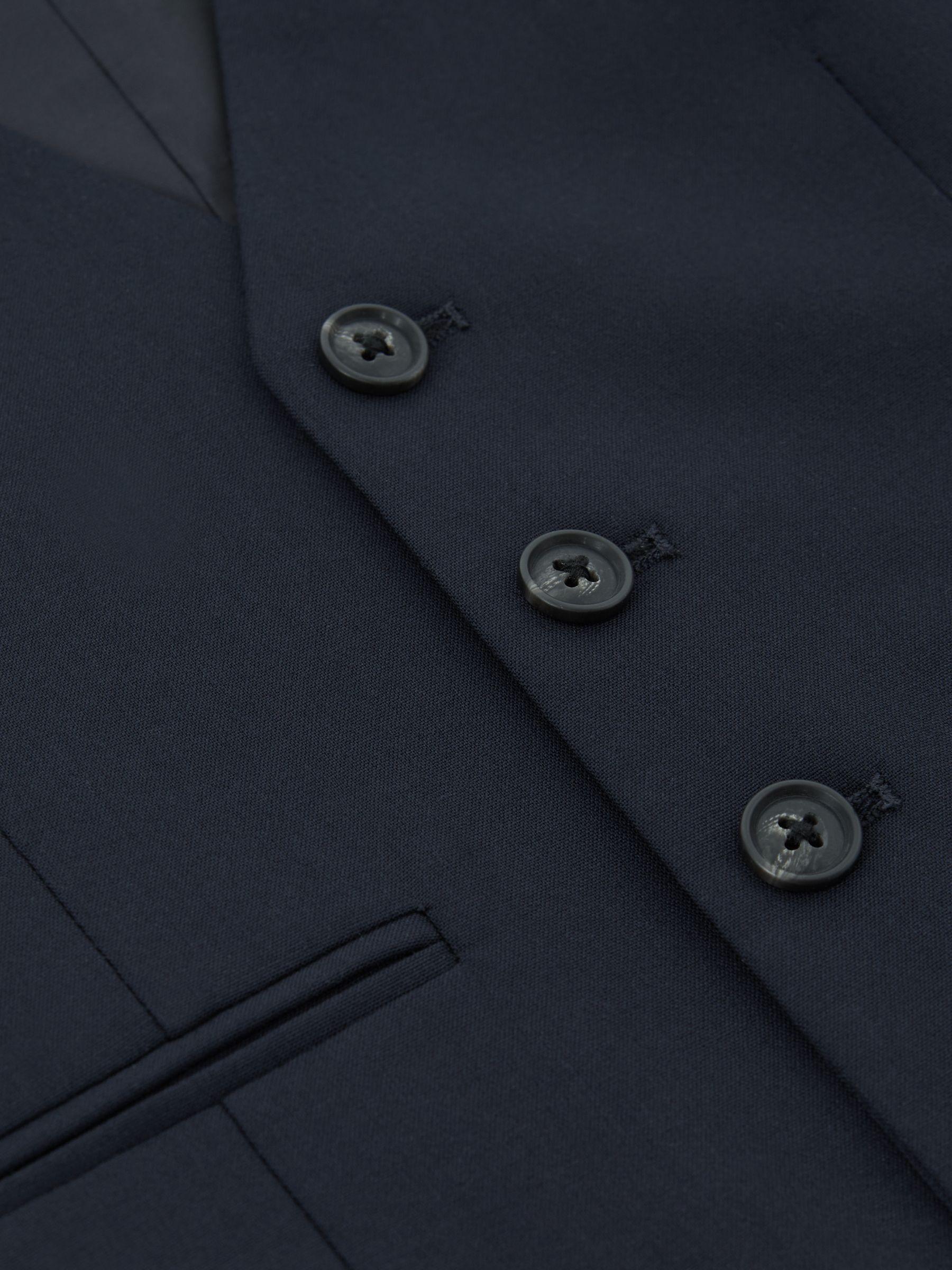 9-14 yrs Modern Fit Waistcoat in Navy - Image 6 of 6