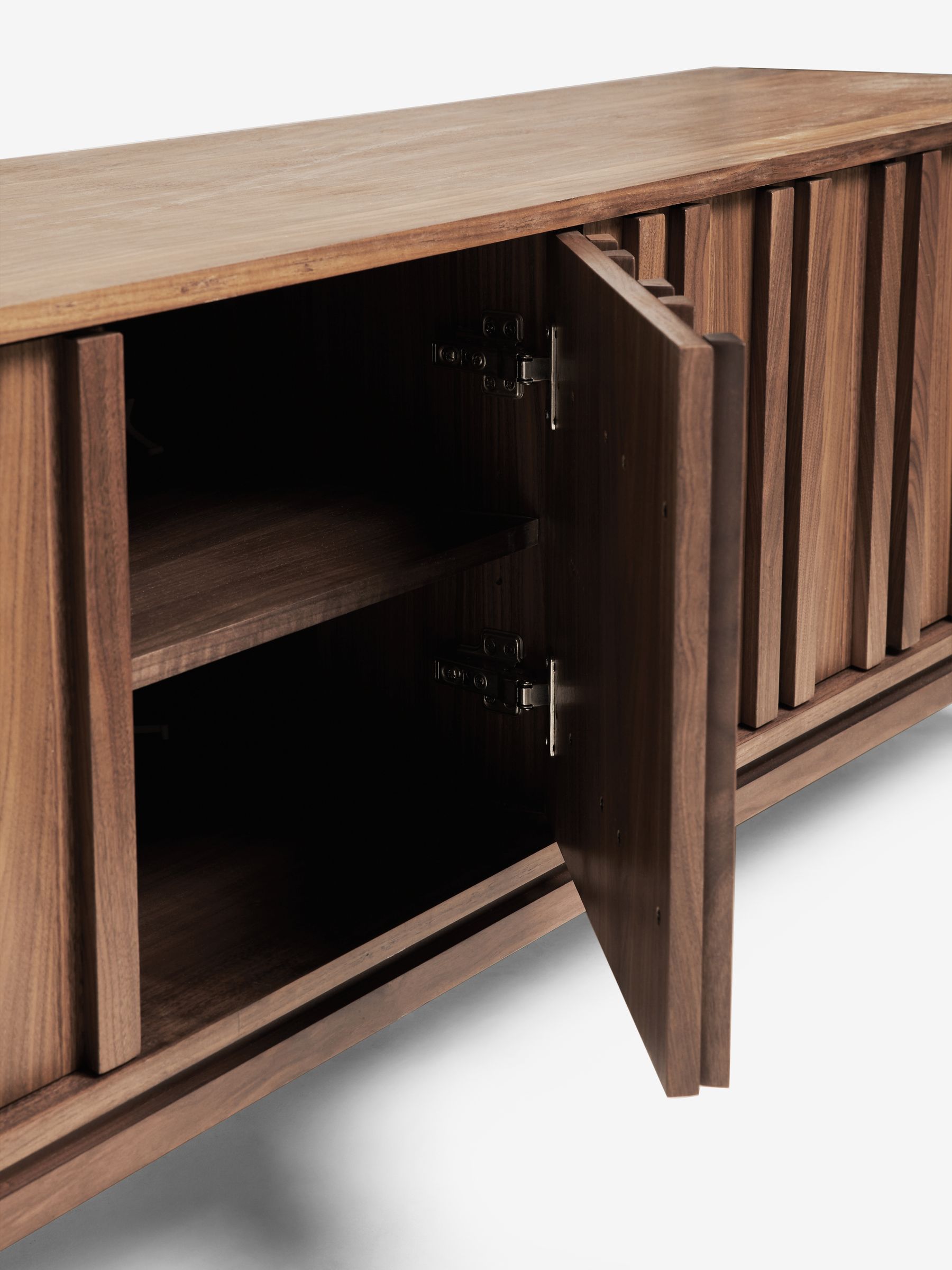 Jasper Conran London Walnut Belgrave Wide TV Unit - Image 10 of 11