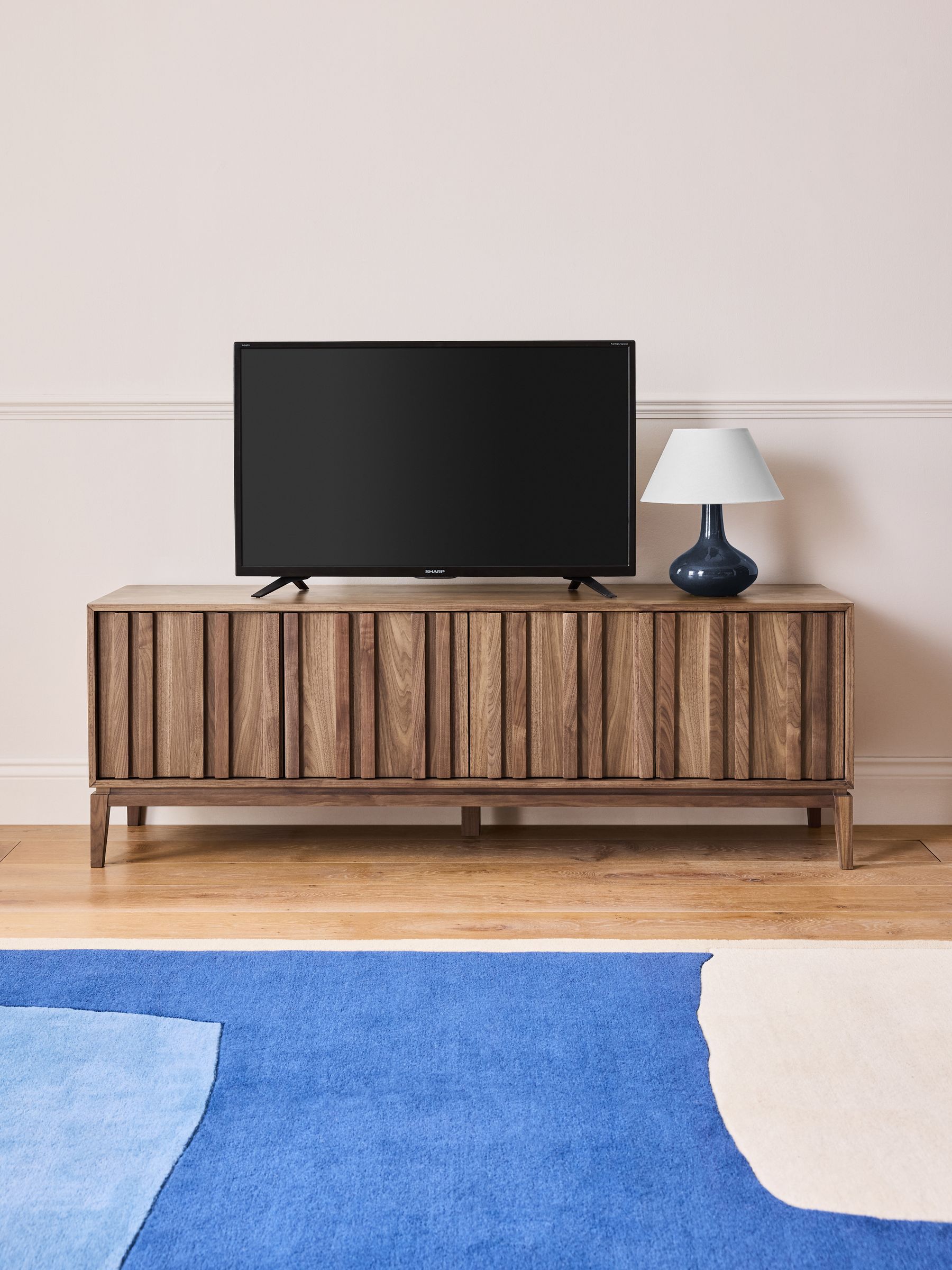 Jasper Conran London Walnut Belgrave Wide TV Unit - Image 2 of 11
