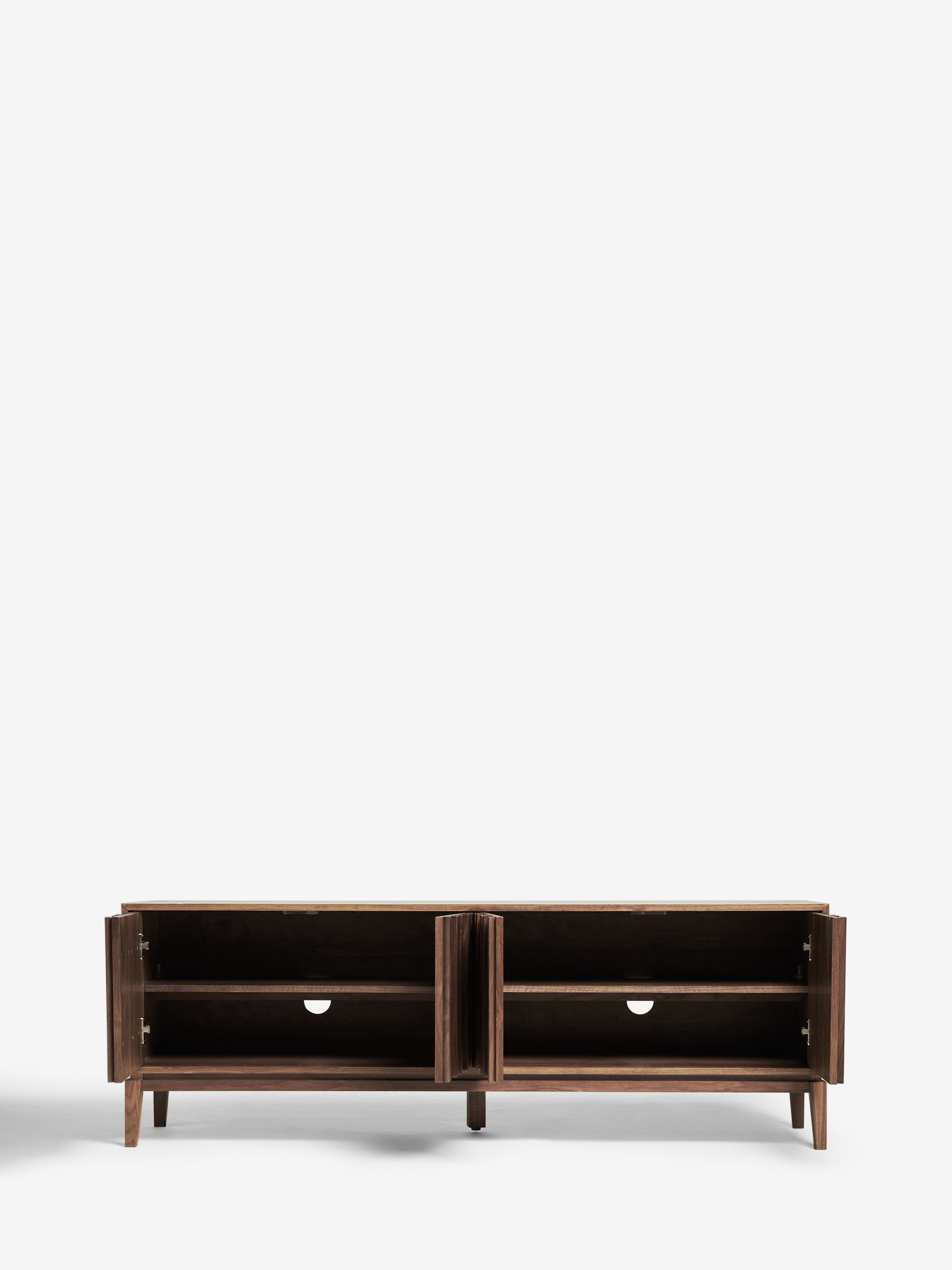 Jasper Conran London Walnut Belgrave Wide TV Unit - Image 7 of 11