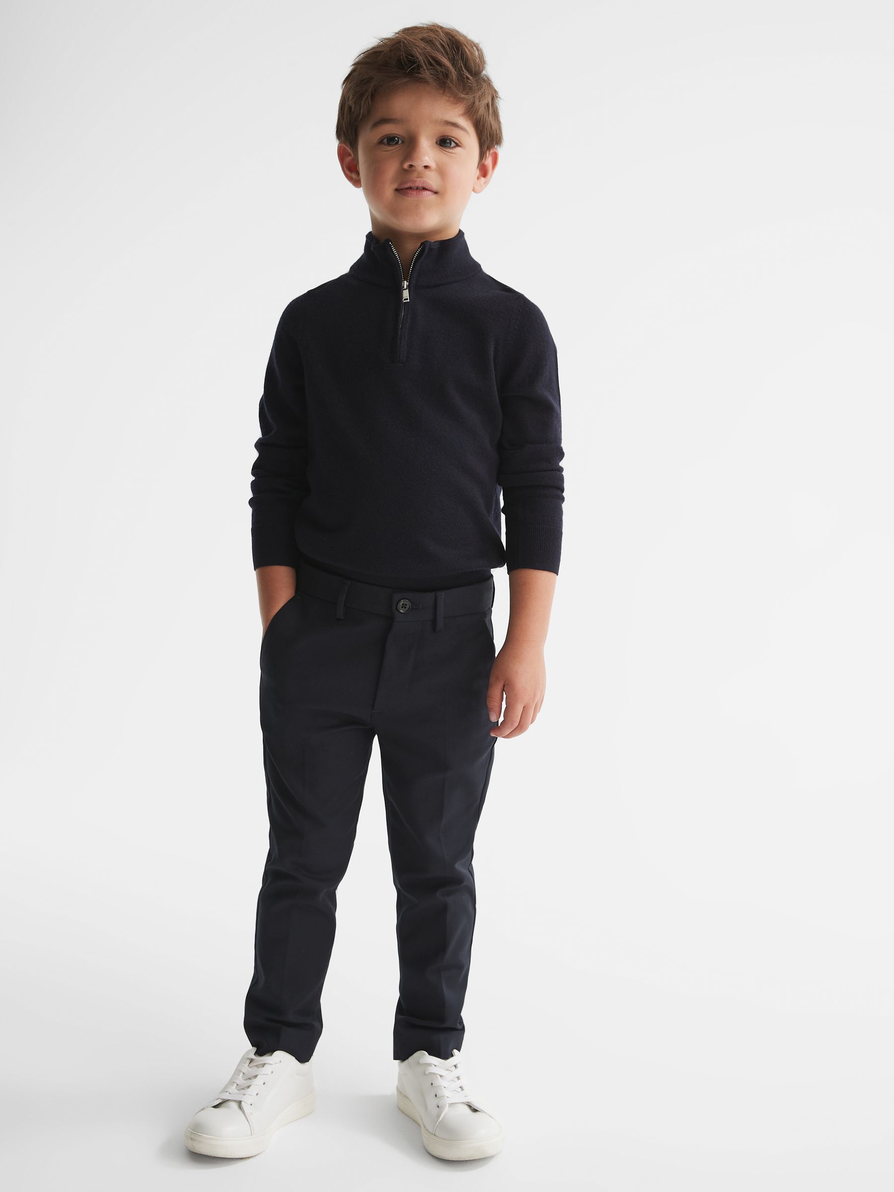 9-14 yrs Slim Fit Chinos in Navy - Image 3 of 6