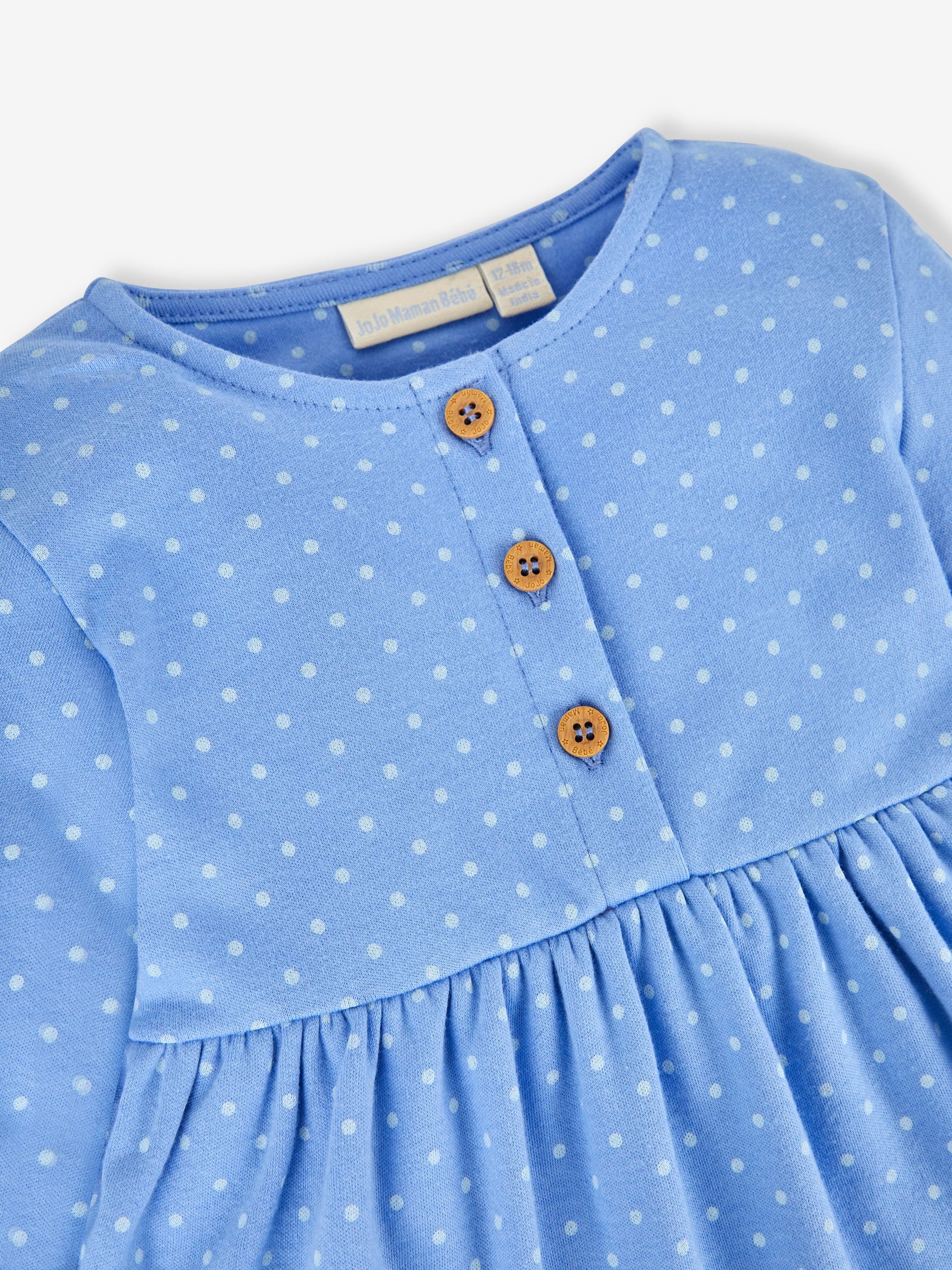 Blue Hedgehog Appliqué Button Front Dress - Image 2 of 3