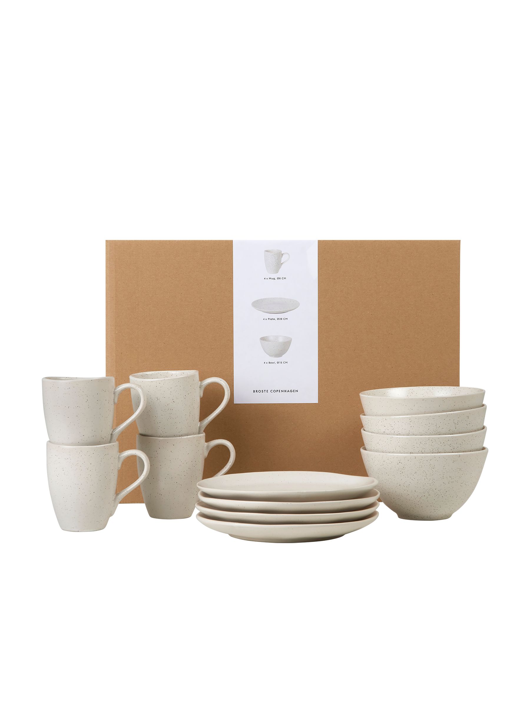 Broste Copenhagen 12 Piece Cream Nordic Breakfast Set - Image 3 of 3