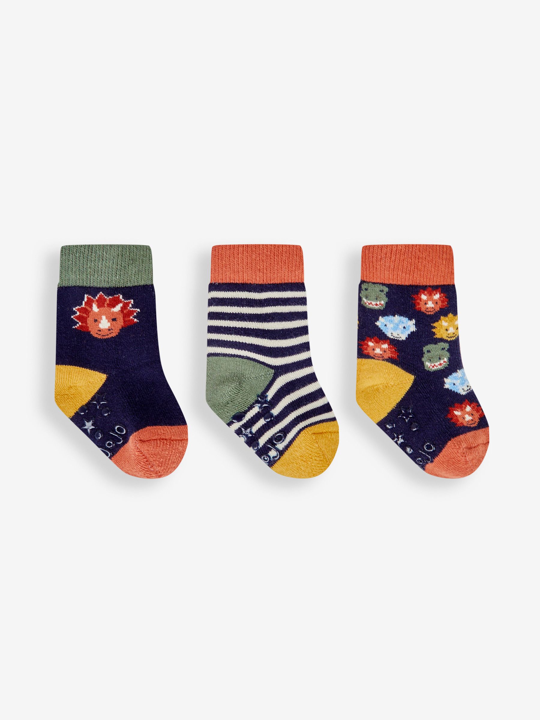 Navy 3-Pack Extra Thick Dinosaur Head Socks - Image 1 of 1