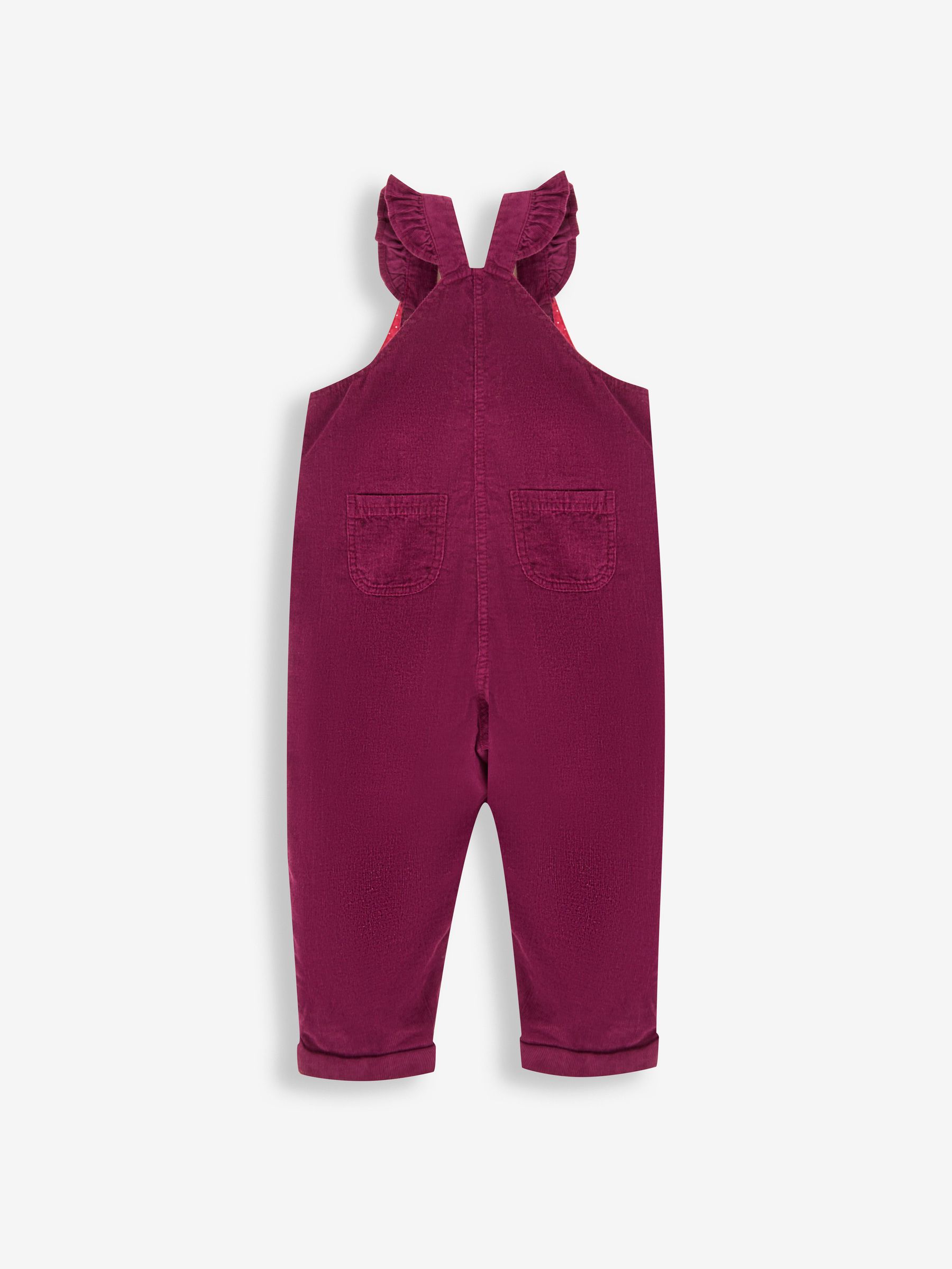 Plum Girls' Frill Cord Dungarees - Image 2 of 3
