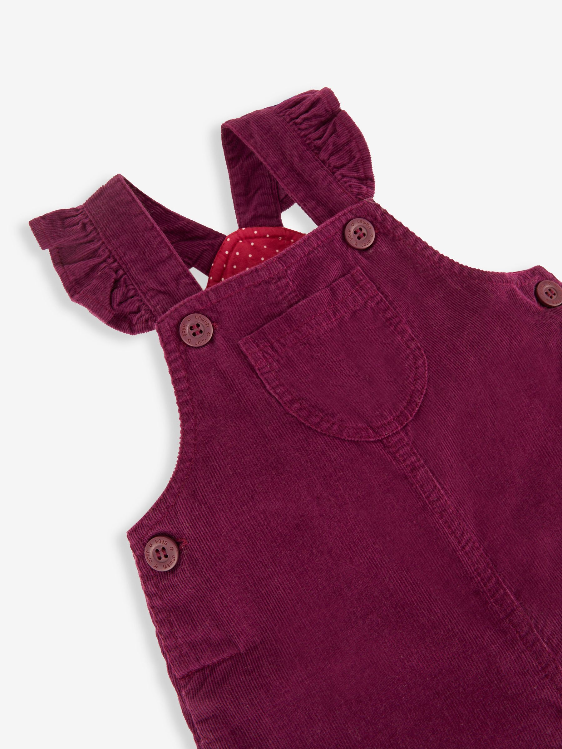 Plum Girls' Frill Cord Dungarees - Image 3 of 3