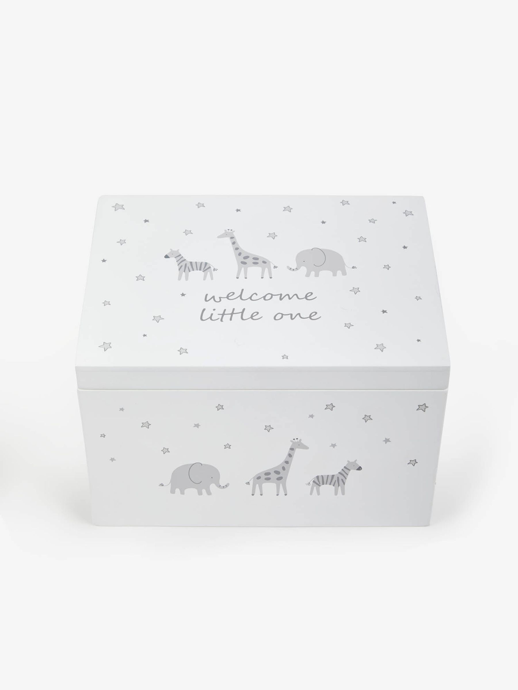 White Welcome Little One Wooden Keepsake Box - Image 1 of 4