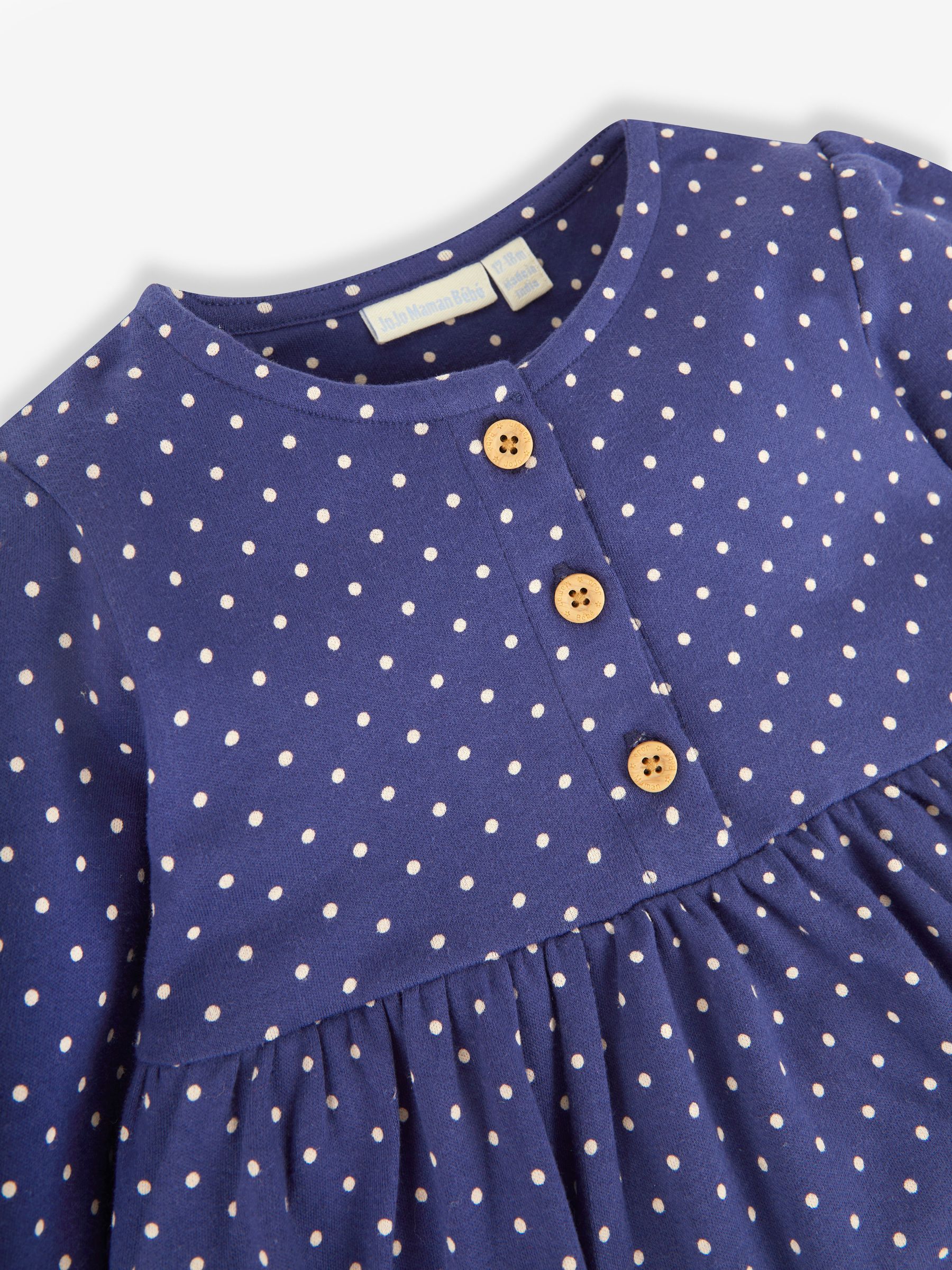 Navy Santa in a Tractor Appliqué Button Front Dress - Image 2 of 5