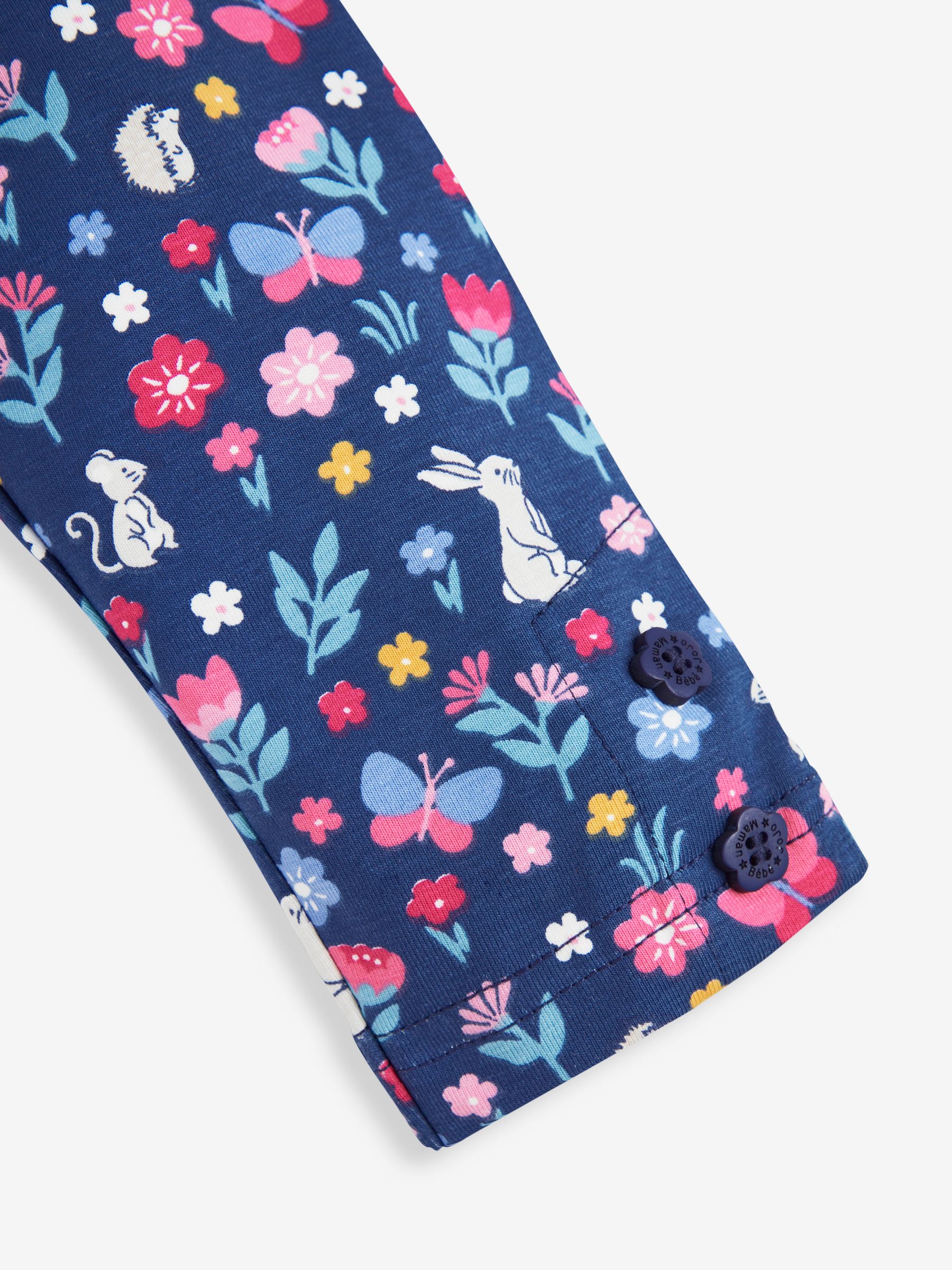 Navy Blue Hedgerow & Berry Pink Girls' 2-Pack Leggings - Image 4 of 6