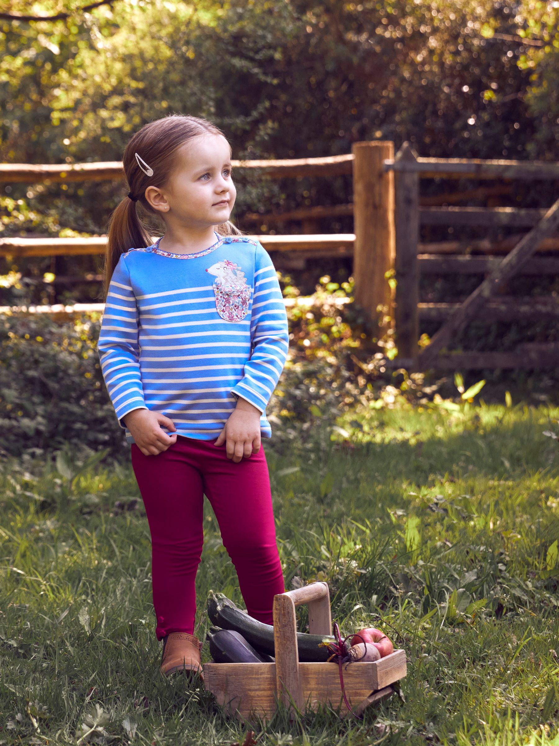 Navy Blue Hedgerow & Berry Pink Girls' 2-Pack Leggings - Image 6 of 6