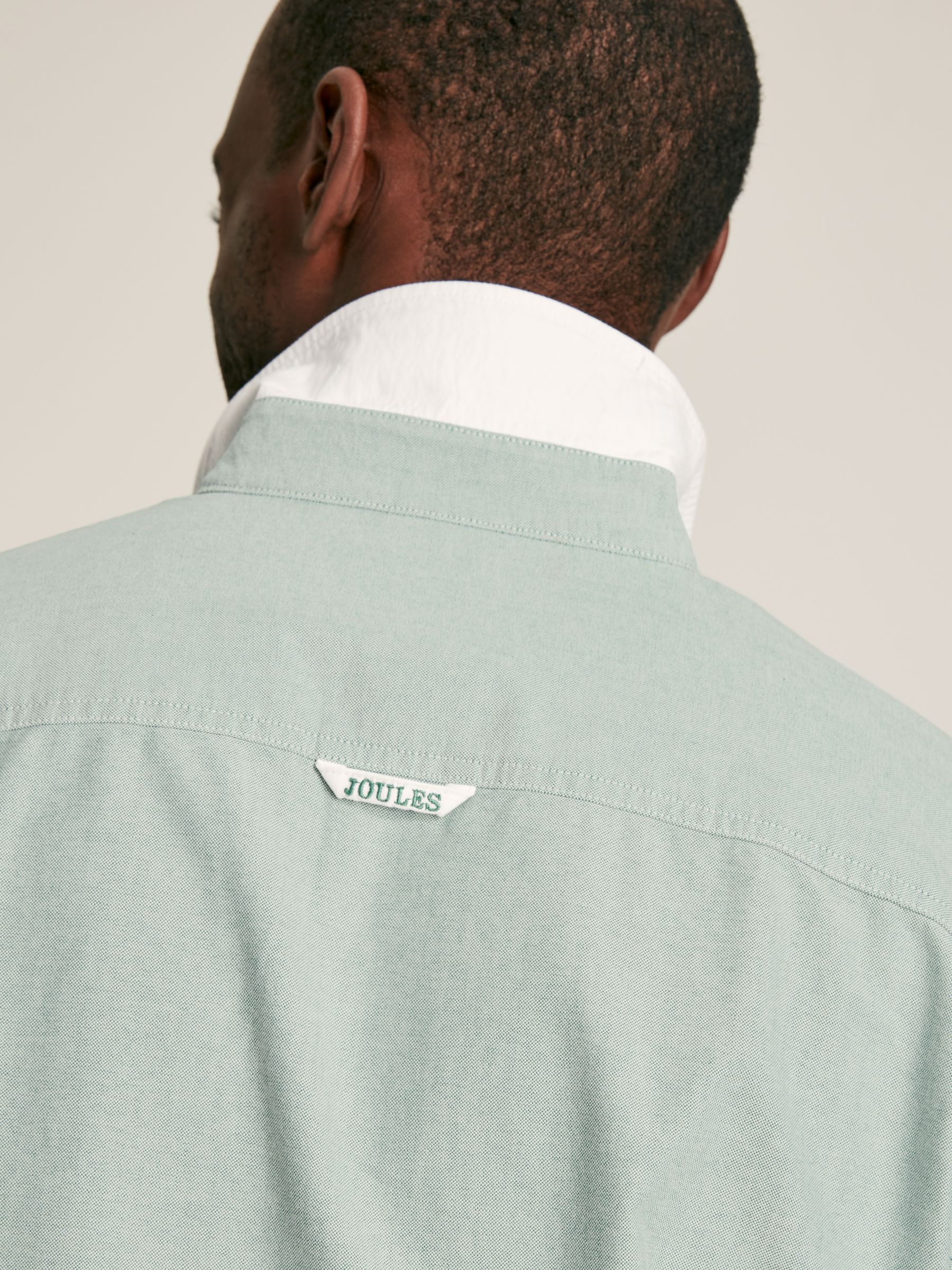 Oxford Sage Green Long Sleeve Classic Fit Shirt - Image 10 of 12