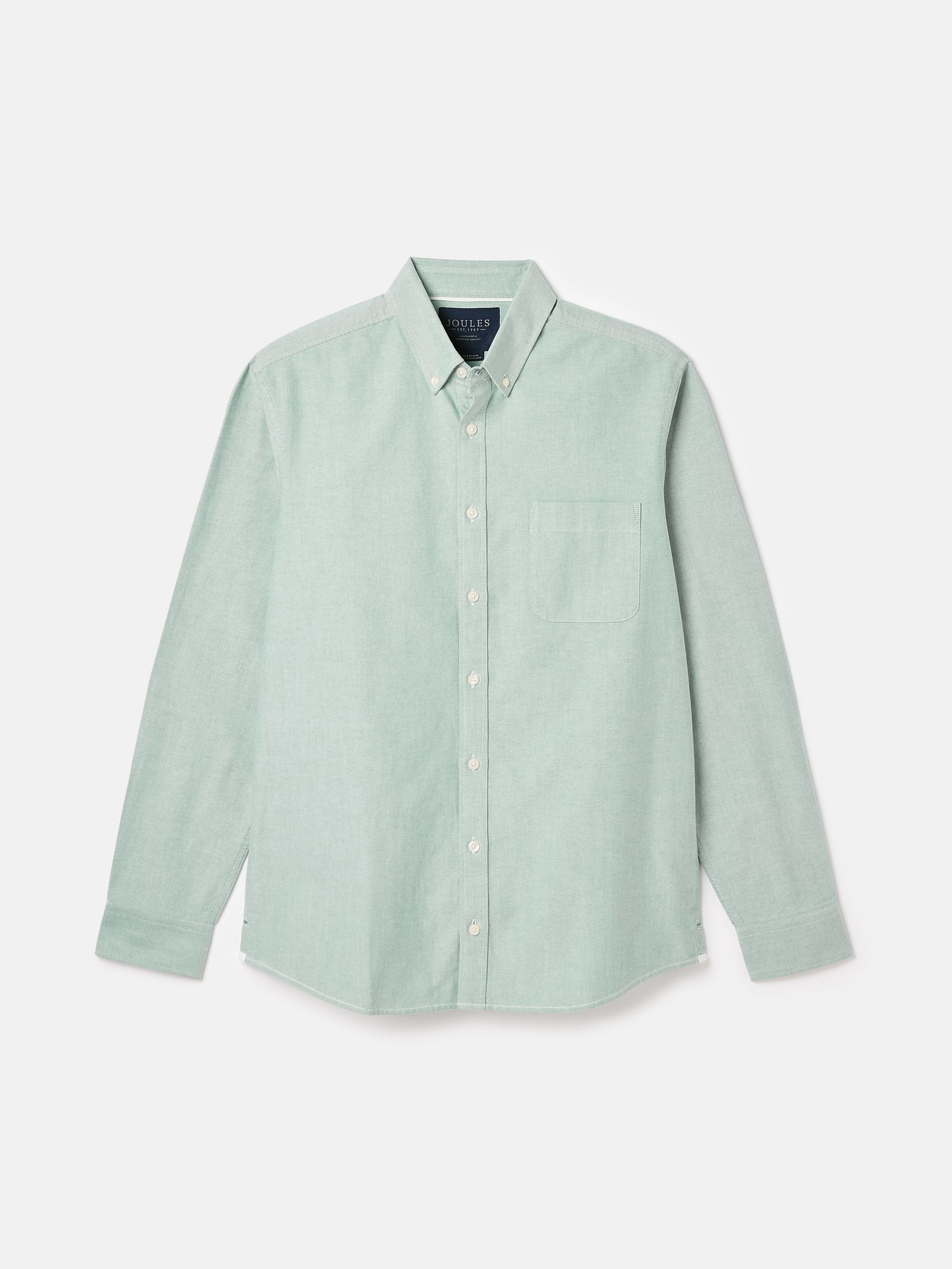 Oxford Sage Green Long Sleeve Classic Fit Shirt - Image 12 of 12