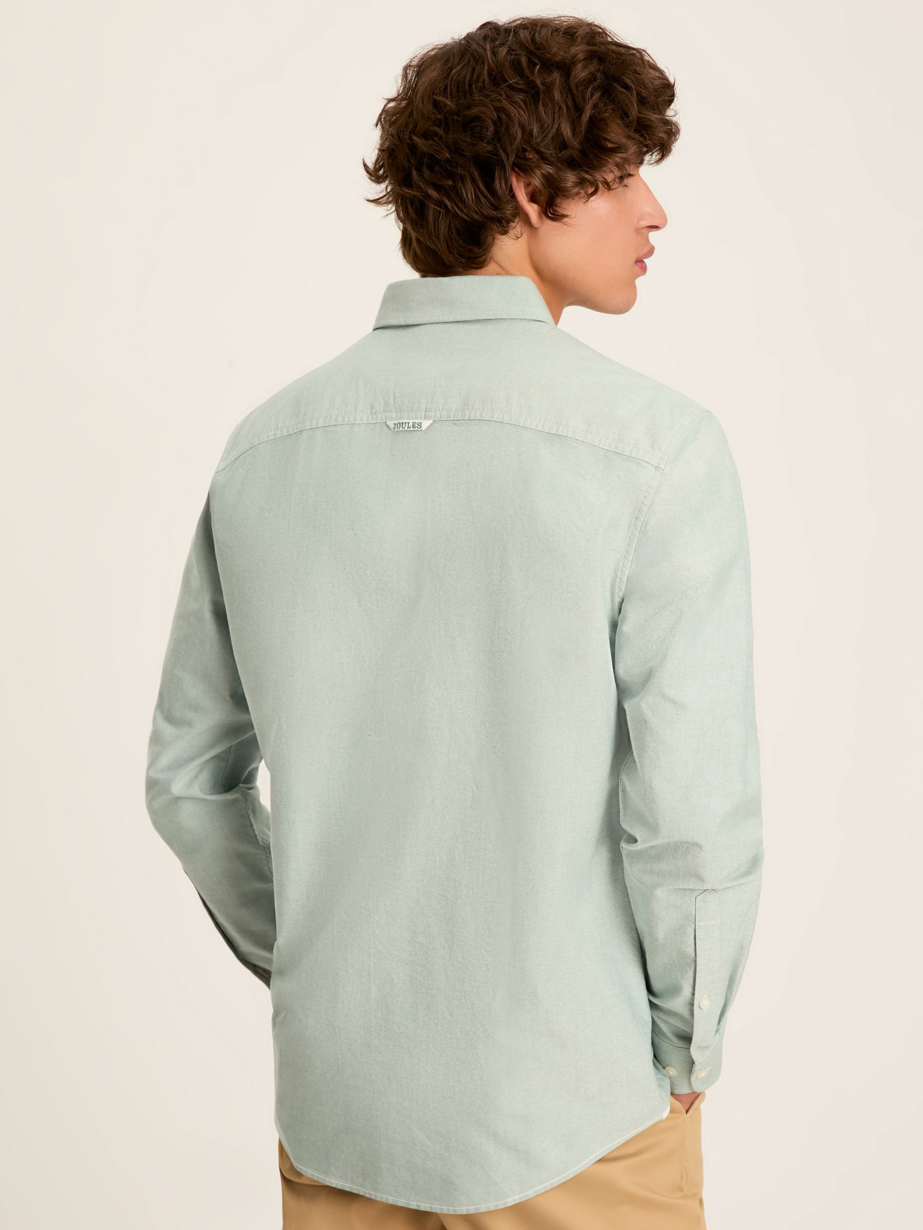 Oxford Sage Green Long Sleeve Classic Fit Shirt - Image 3 of 12