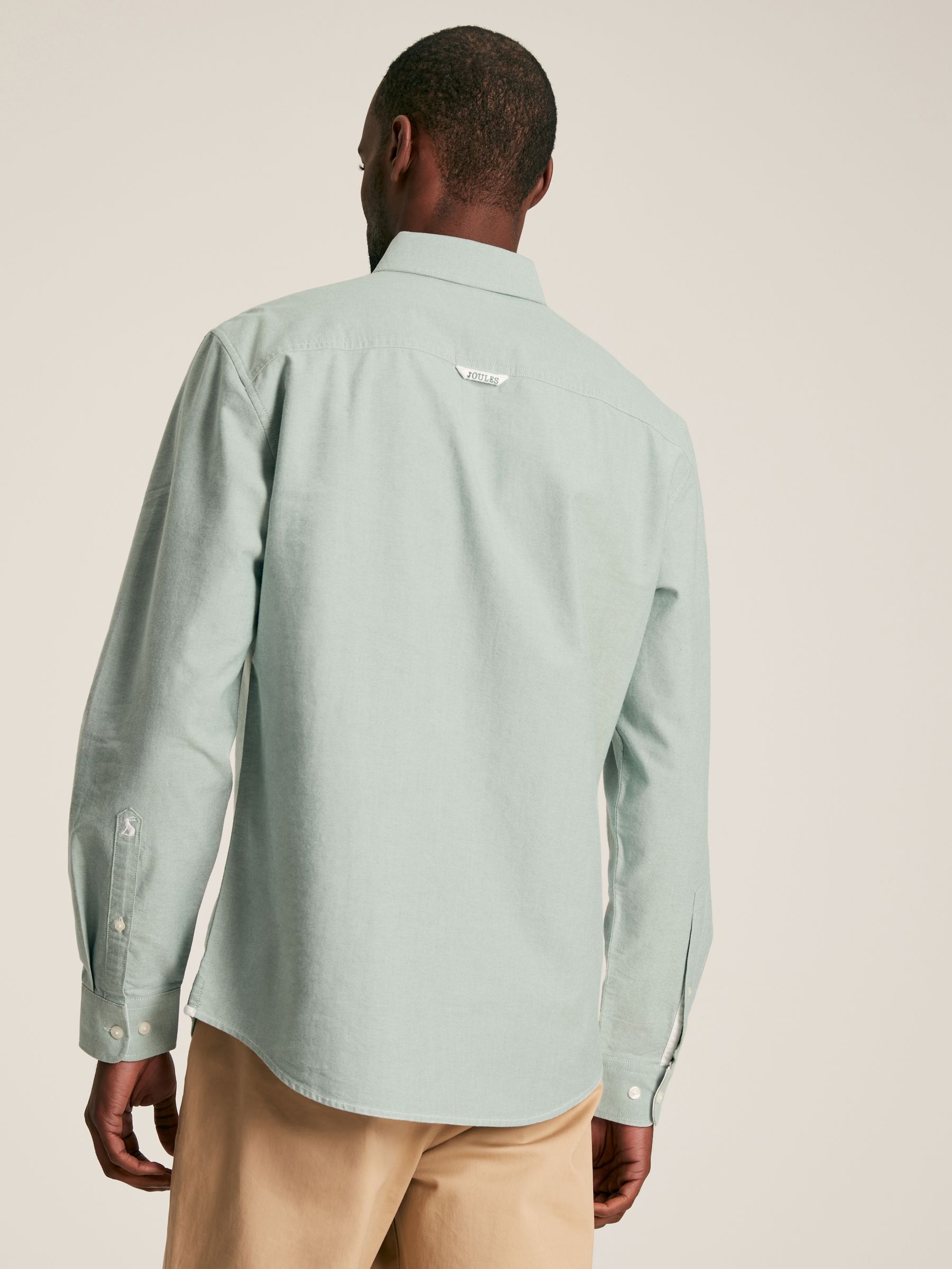Oxford Sage Green Long Sleeve Classic Fit Shirt - Image 8 of 12