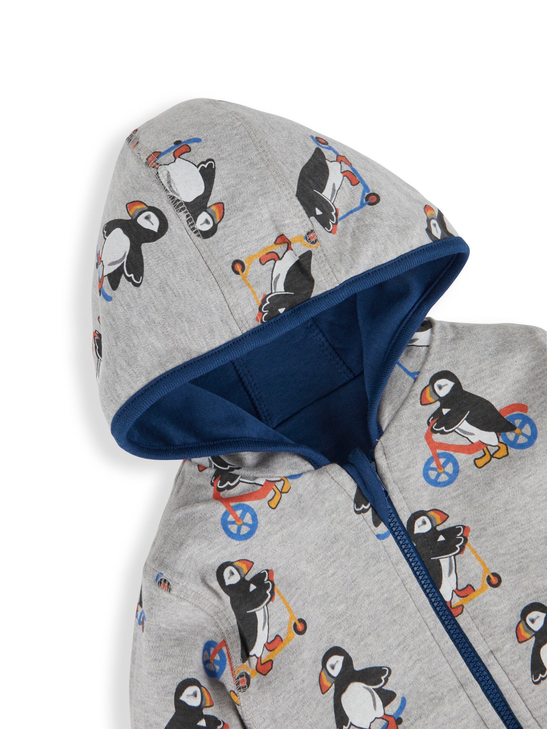 Blue Puffin Appliqué Reversible Hoodie - Image 5 of 7