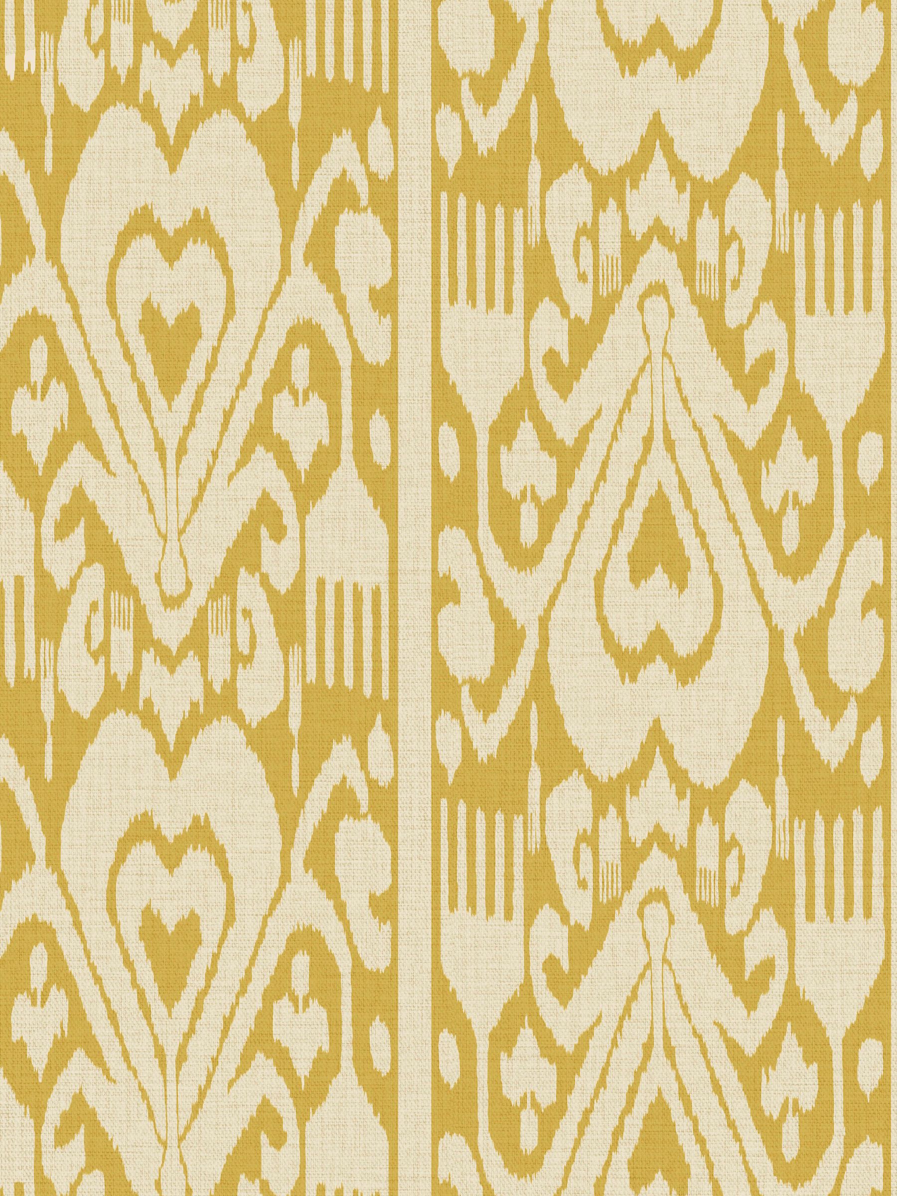 Yellow Artisanal Ikat 10M Wallpaper - Image 2 of 4 Yellow Artisanal Ikat 10M Wallpaper - Image 2 of 4