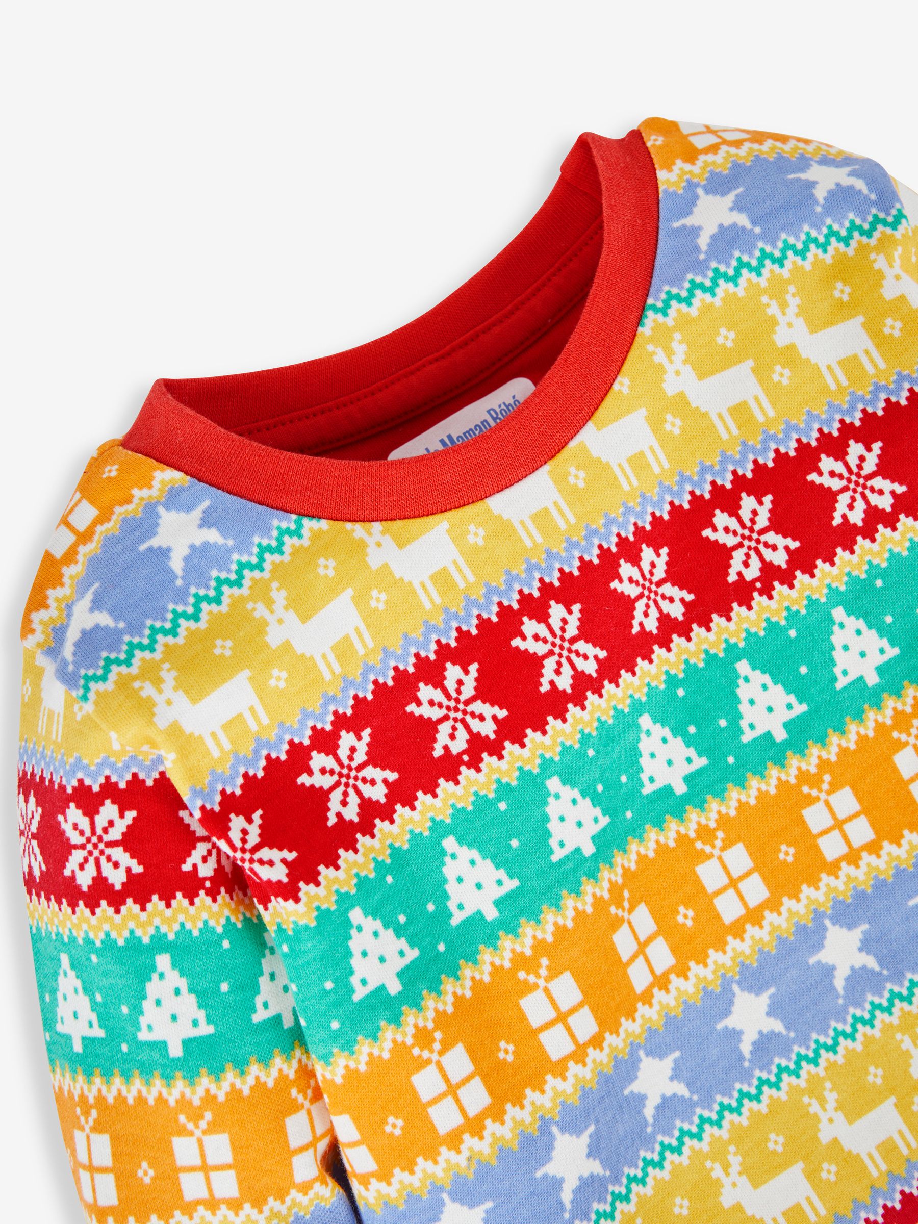 Red Kids' Christmas Jersey Pyjamas - Image 6 of 8