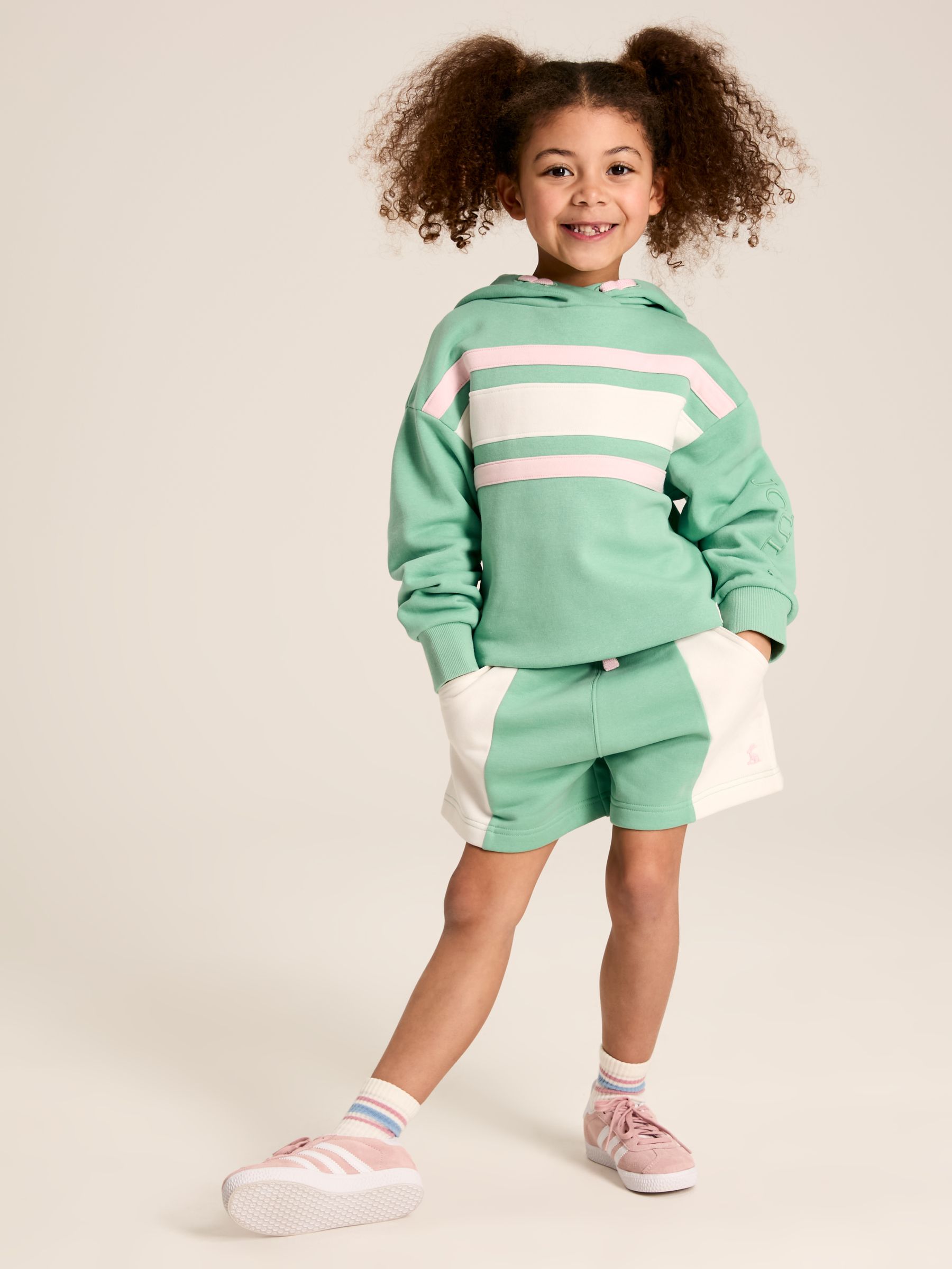 Pippa Green Colour Block Jersey Shorts - Image 1 of 8