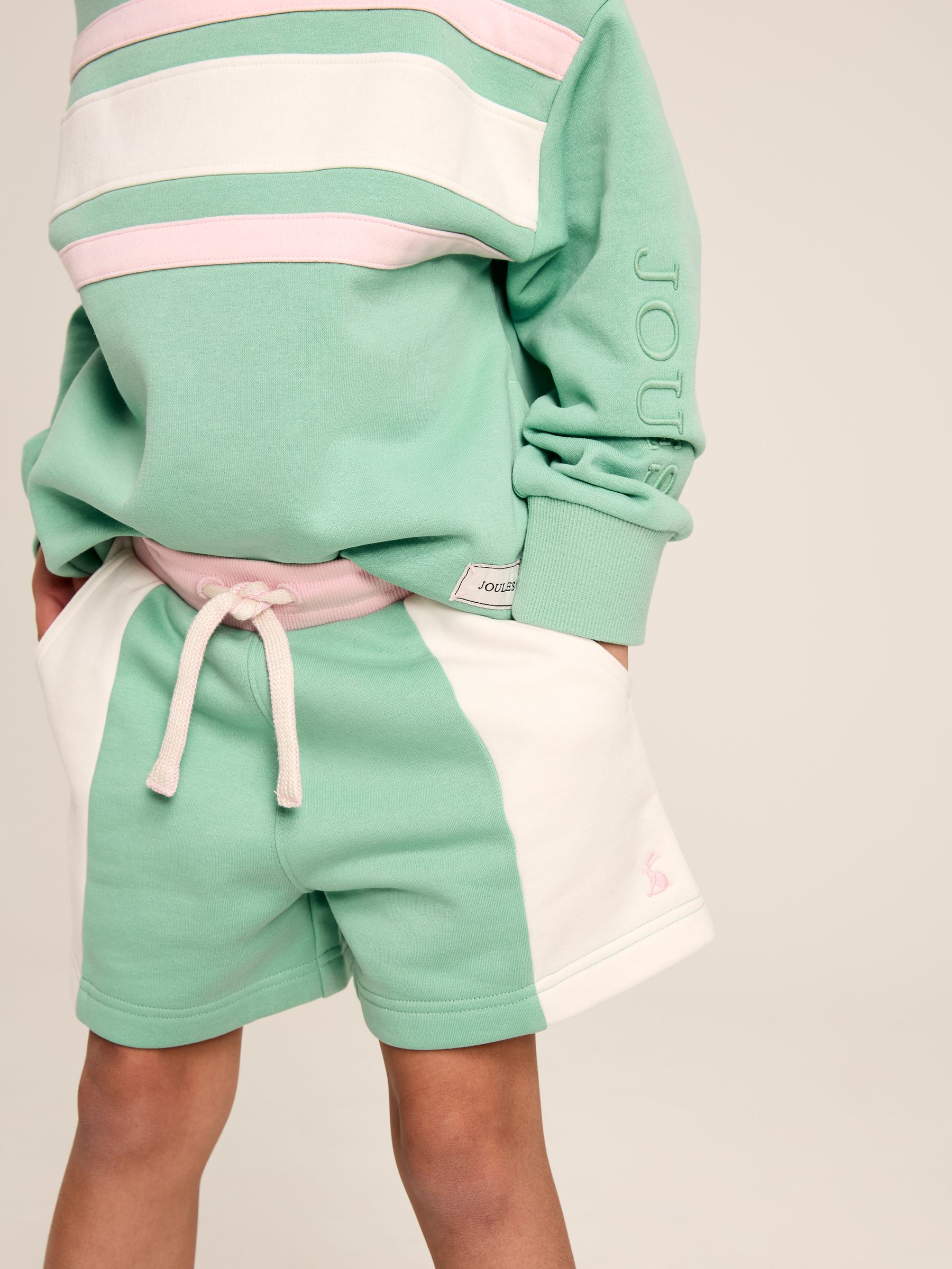 Pippa Green Colour Block Jersey Shorts - Image 3 of 8