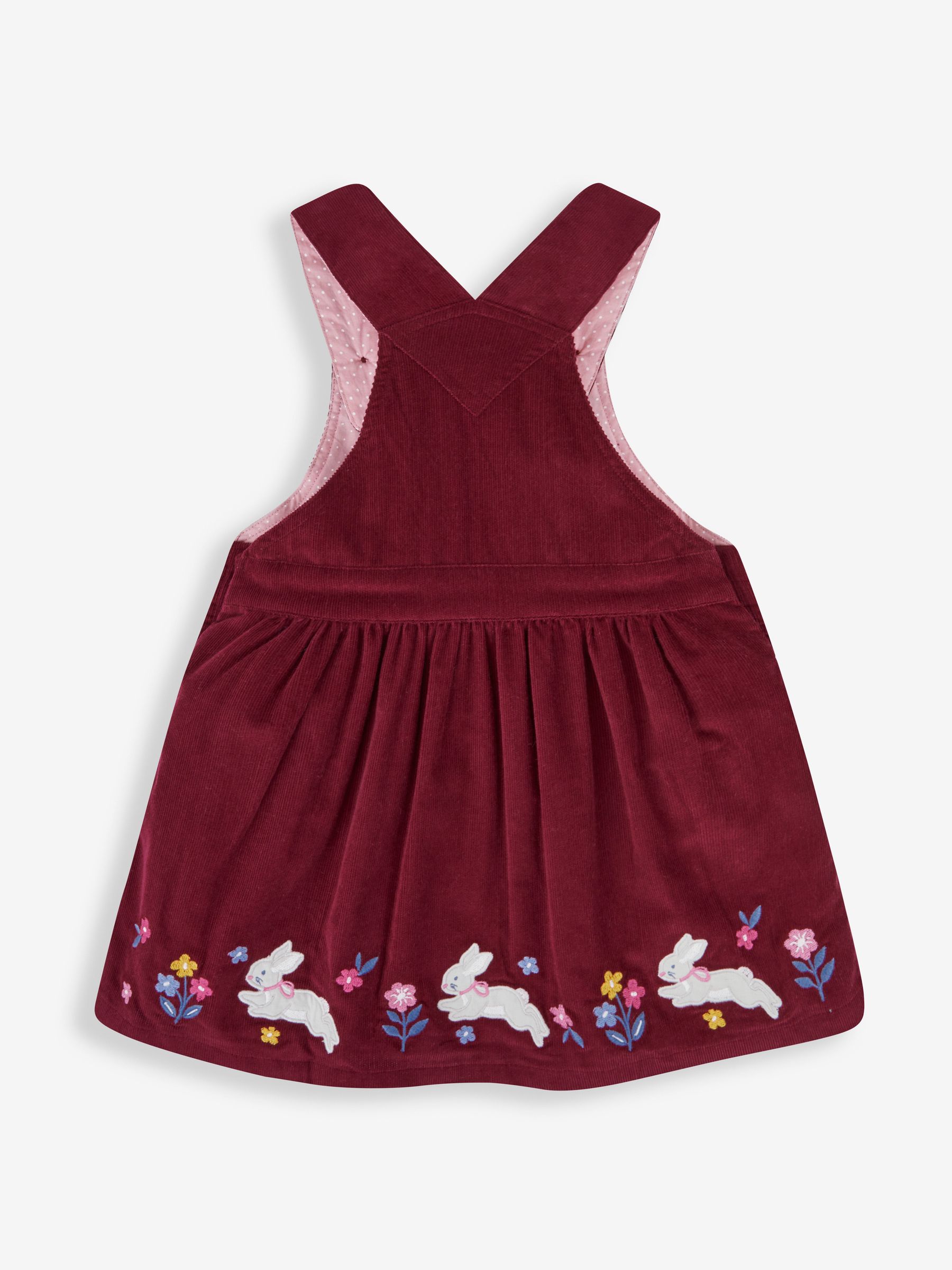 Berry Bunny Appliqué Cord Pinafore Dress - Image 2 of 4
