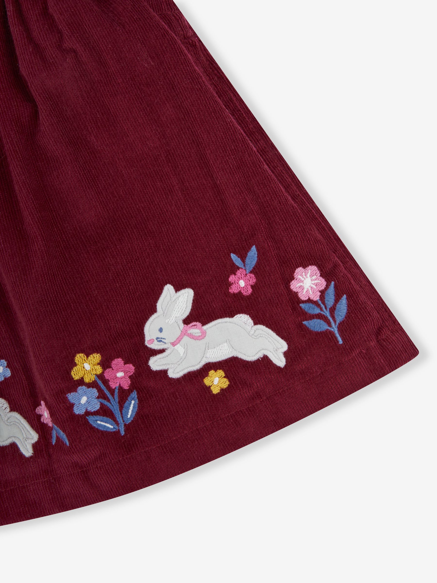 Berry Bunny Appliqué Cord Pinafore Dress - Image 4 of 4