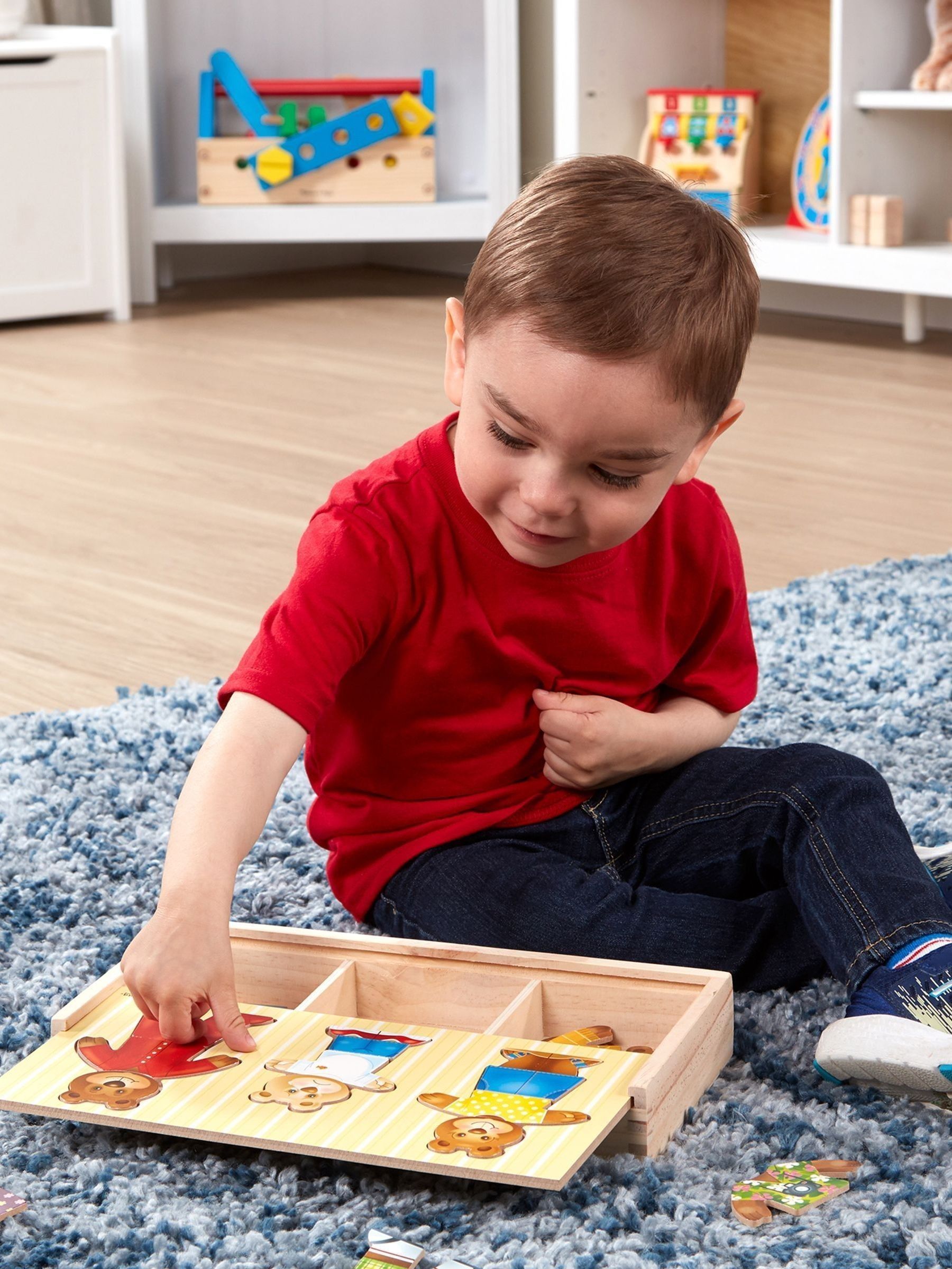 Melissa & Doug Wooden Bear Family Dress Up Puzzle - Image 4 of 4