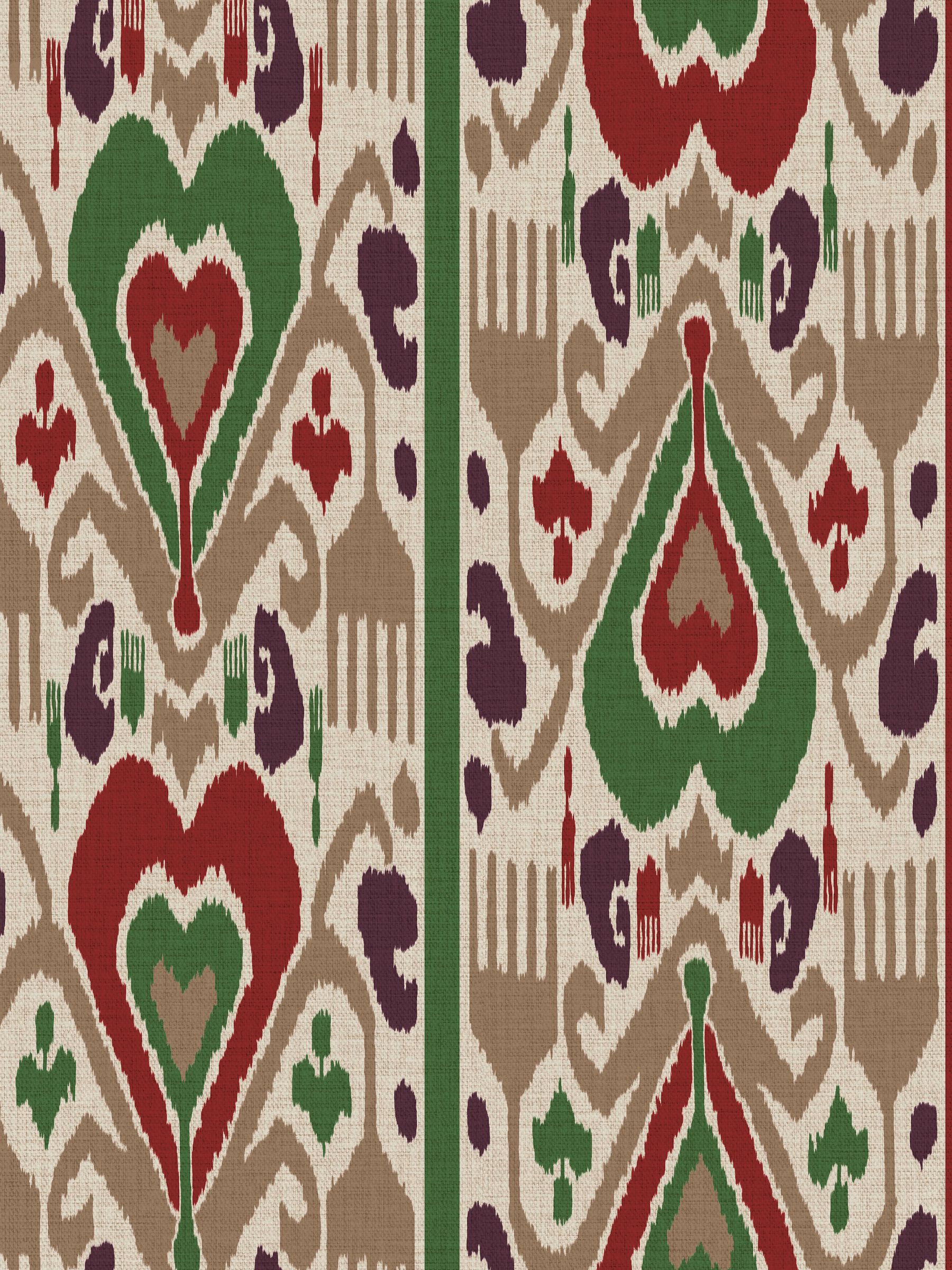Multi Artisanal Ikat A4 Wallpaper Sample - Image 2 of 4 Multi Artisanal Ikat A4 Wallpaper Sample - Image 2 of 4