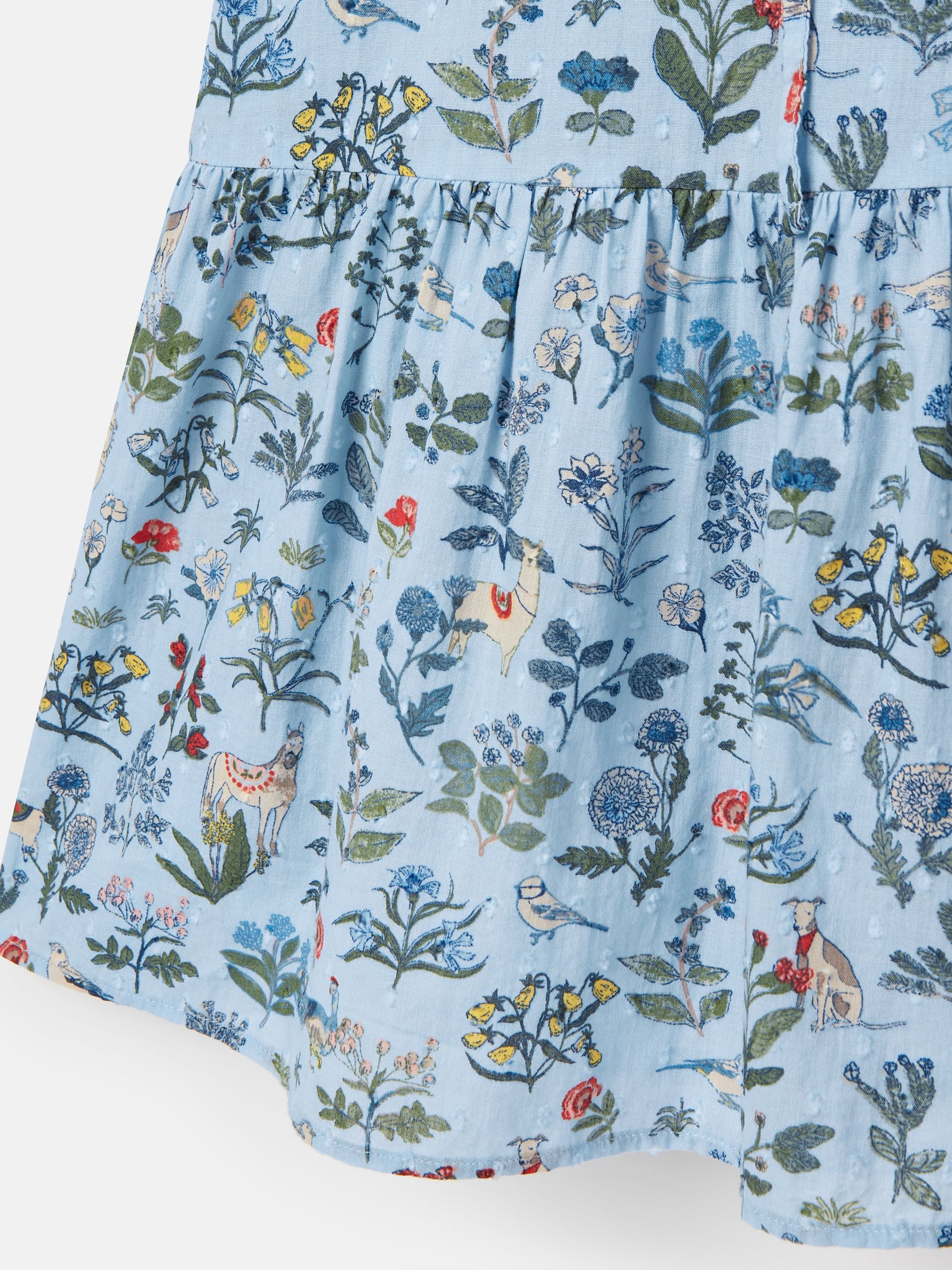 Girls' Summer Blue Textured Shirt Dress - Image 5 of 5