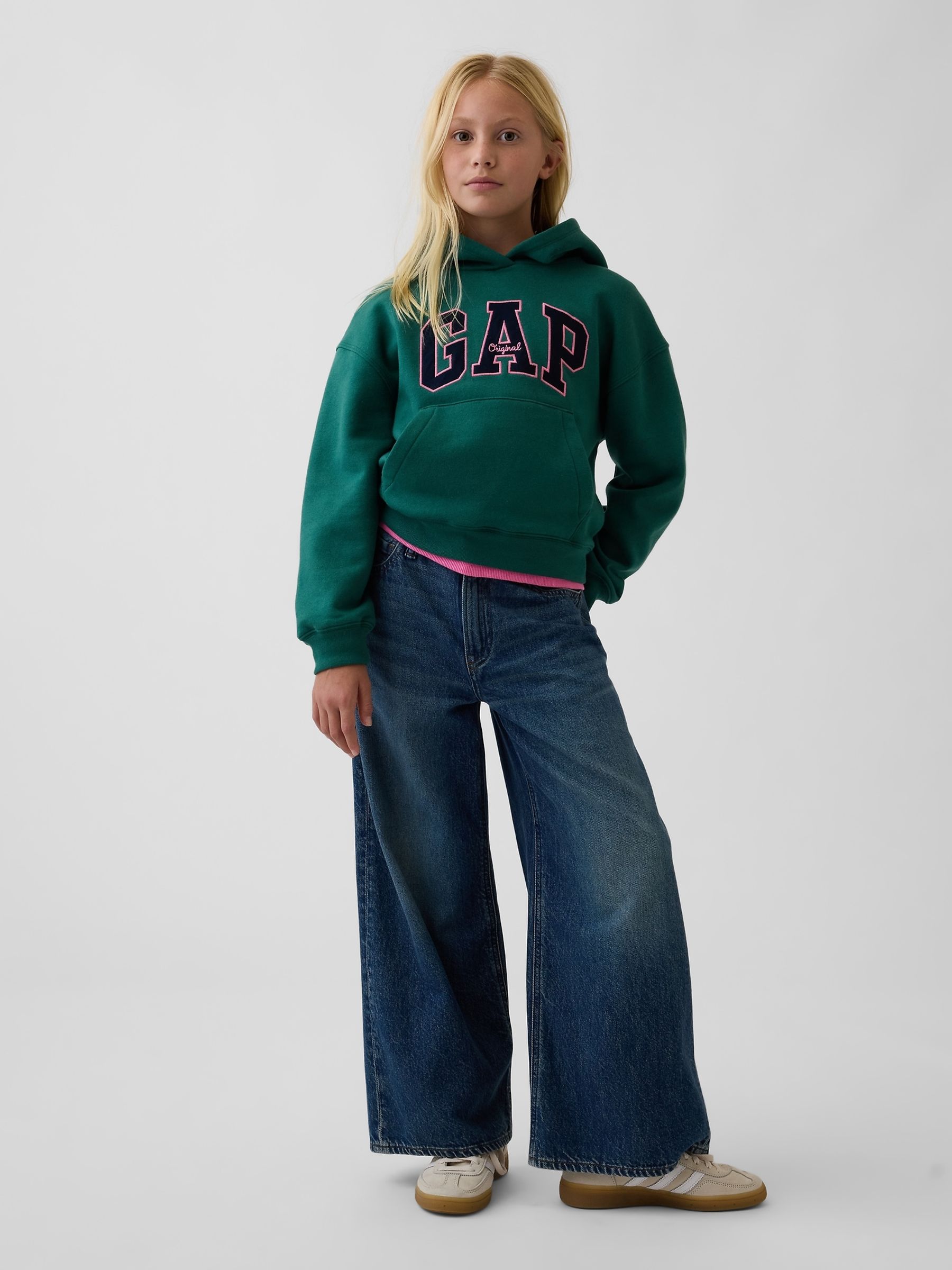 Green & Pink Vintage Soft Relaxed Hoodie - Image 3 of 5
