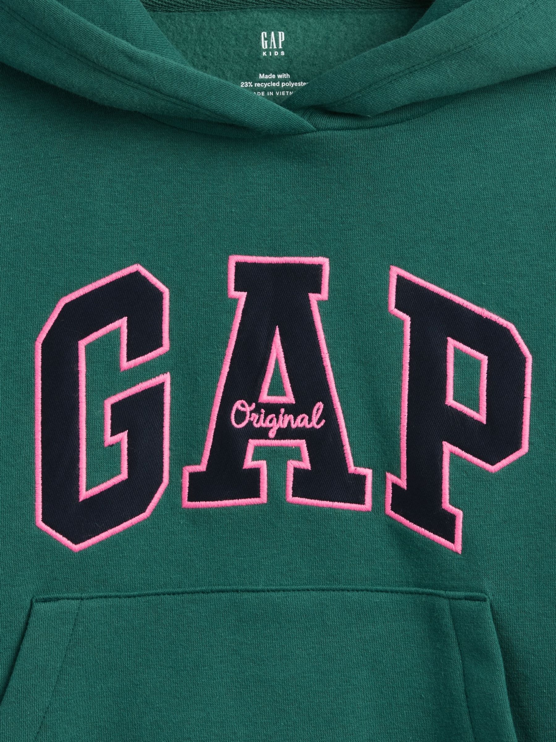 Green & Pink Vintage Soft Relaxed Hoodie - Image 4 of 5