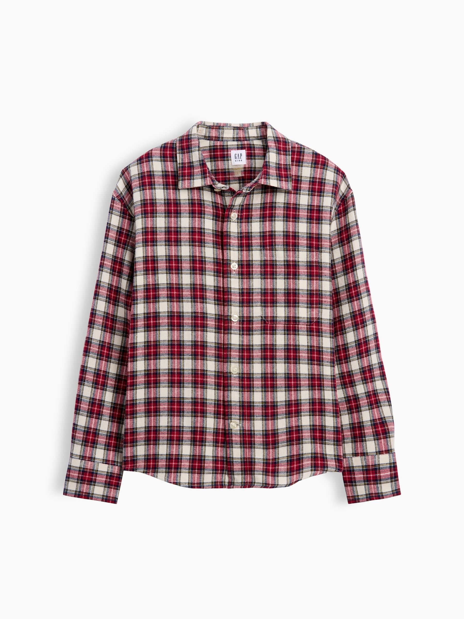 Red Check Relaxed Flannel Shirt - Image 4 of 5